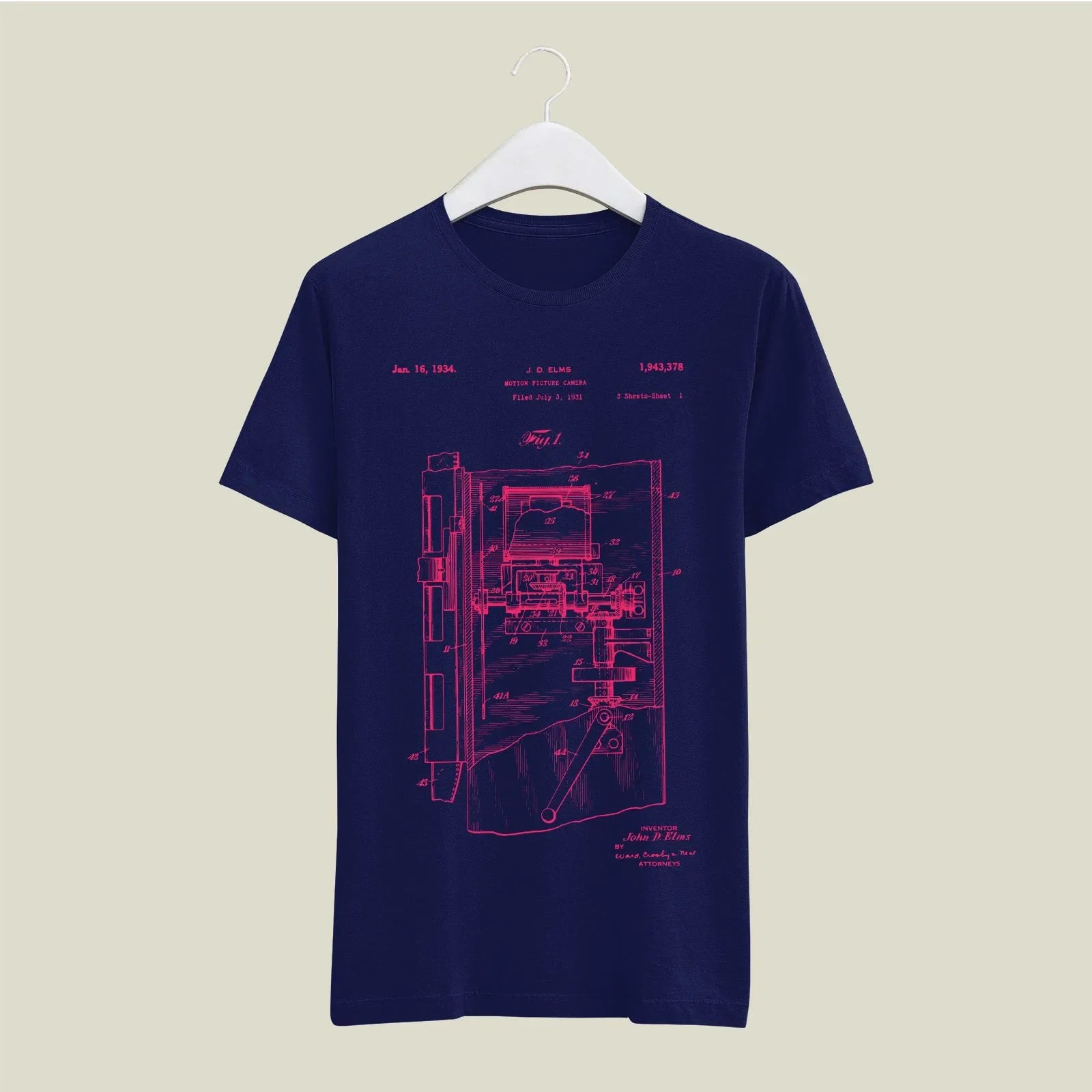 Camera Patent T-Shirt T-CMP100 Desichalchitra