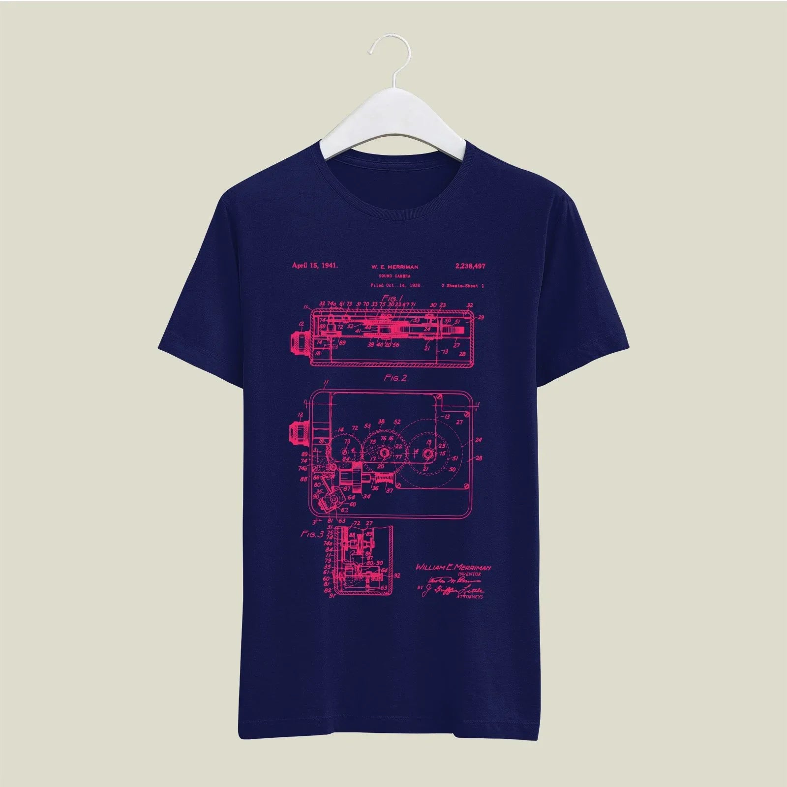 Camera Patent T-Shirt T-CMP126 Desichalchitra