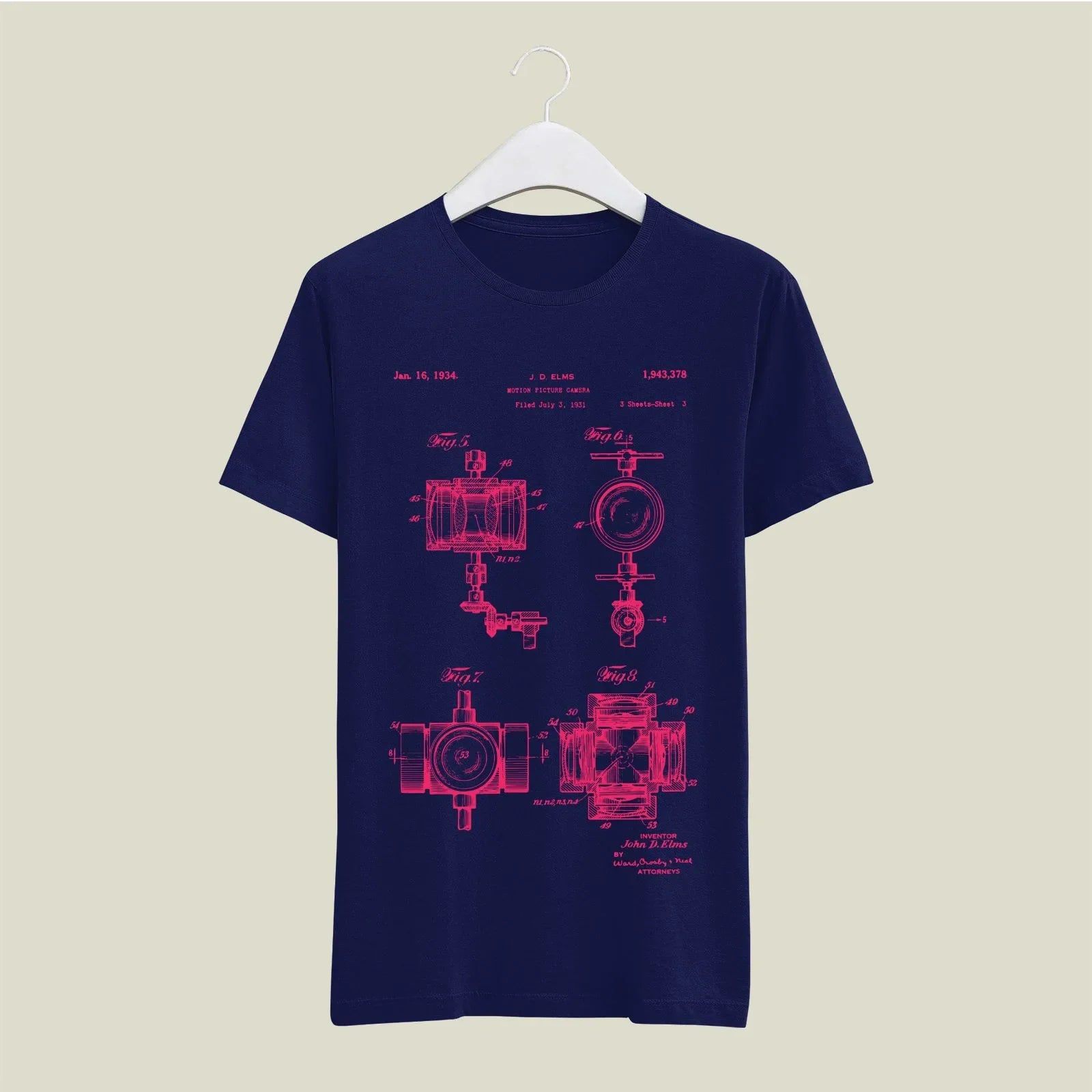 Camera Patent T-Shirt T-CMP150 Desichalchitra