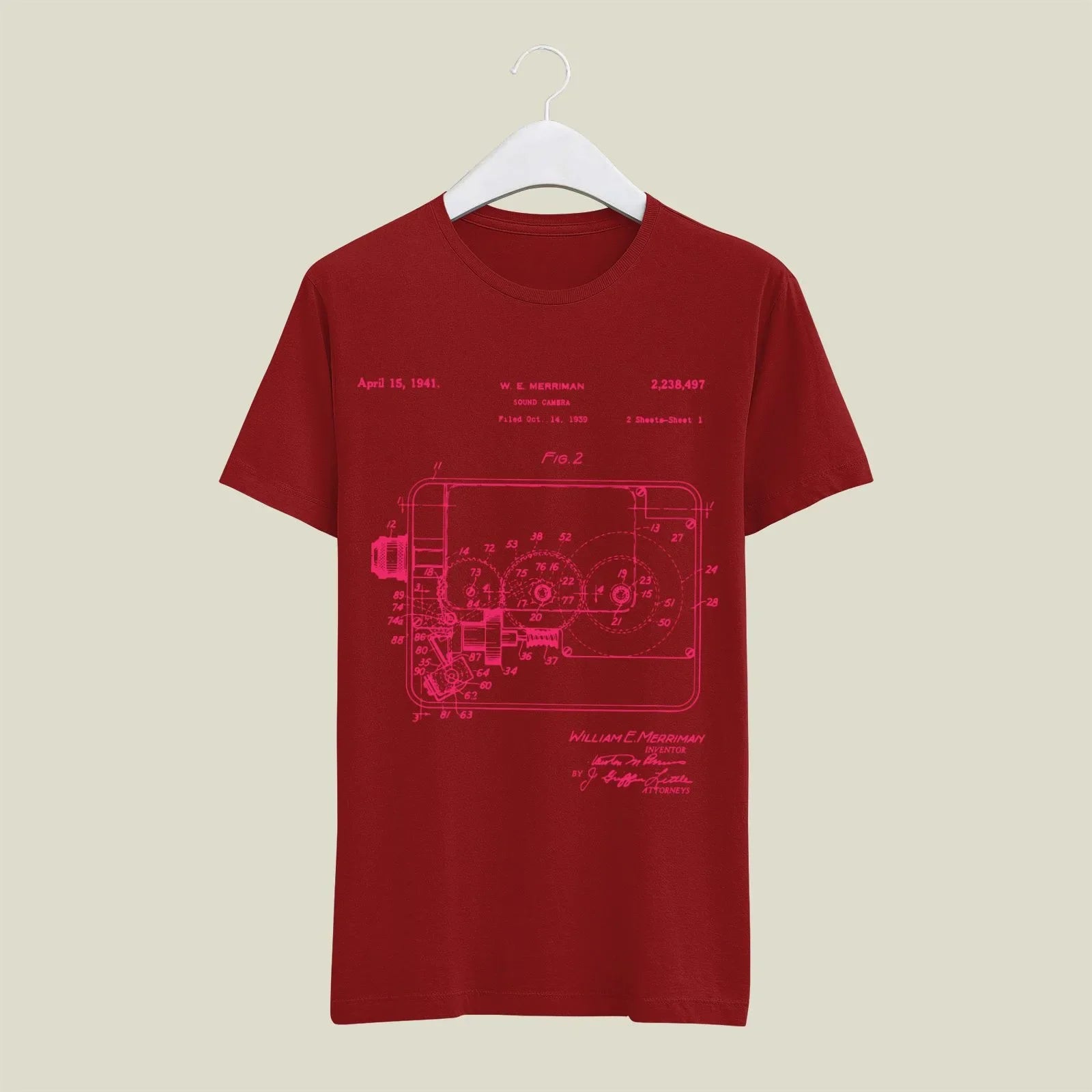 Camera Patent T-Shirt T-CMP153 Desichalchitra