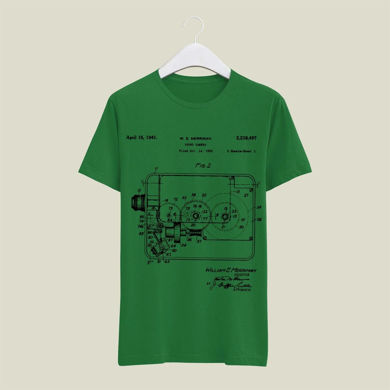 Camera Patent T-Shirt T-CMP92 Desichalchitra