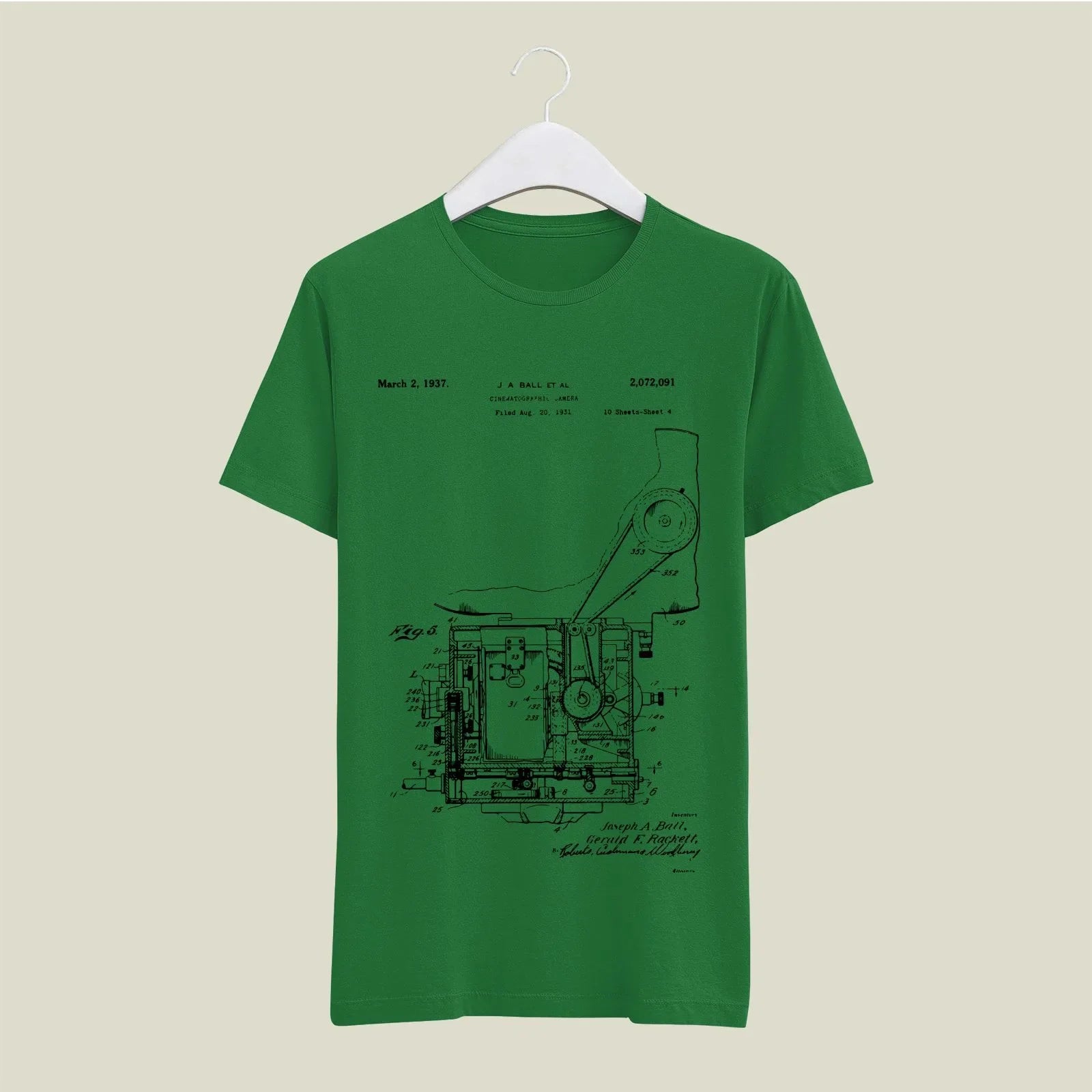 Camera Patent T-Shirt T-CMP108 Desichalchitra