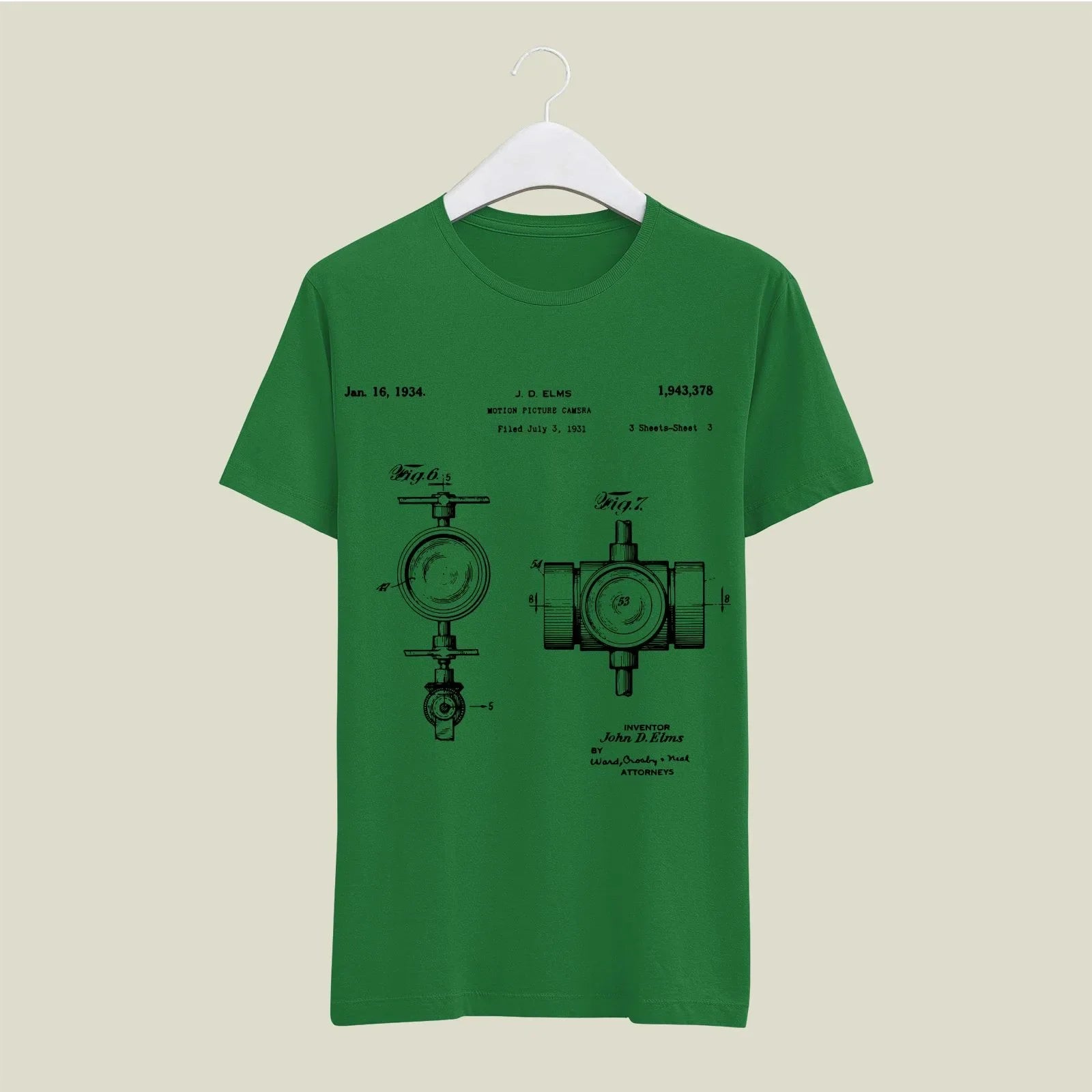 Camera Patent T-Shirt T-CMP118 Desichalchitra