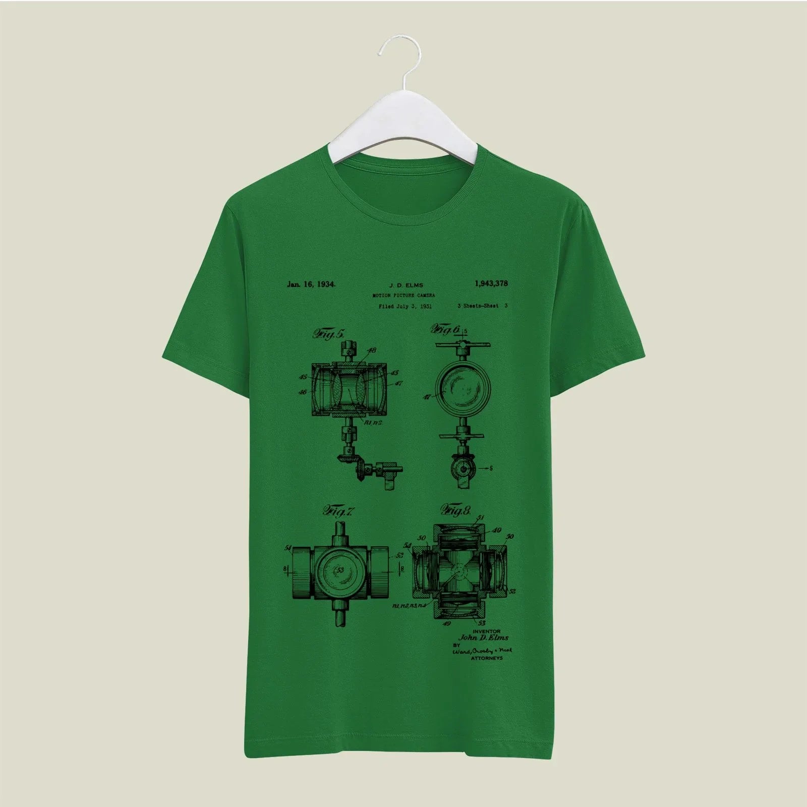 Camera Patent T-Shirt T-CMP123 Desichalchitra