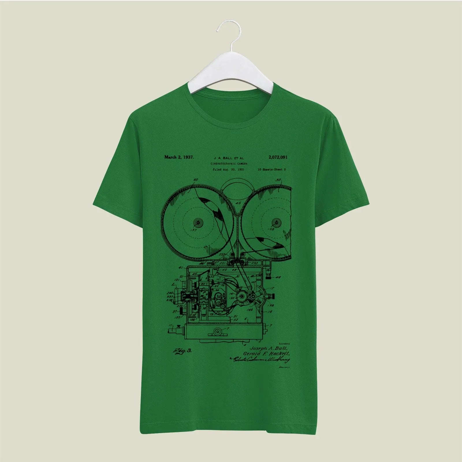 Camera Patent T-Shirt T-CMP125 Desichalchitra