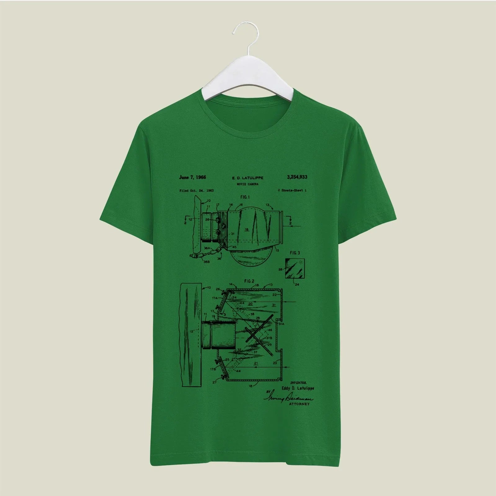 Camera Patent T-Shirt T-CMP136 Desichalchitra