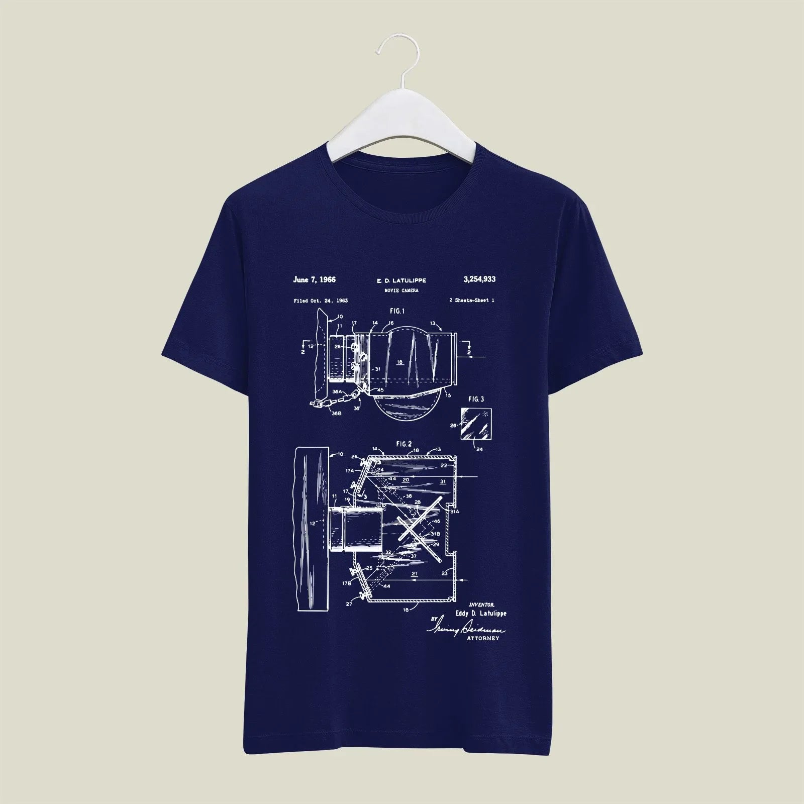 Camera Patent T-Shirt T-CMP5 Desichalchitra