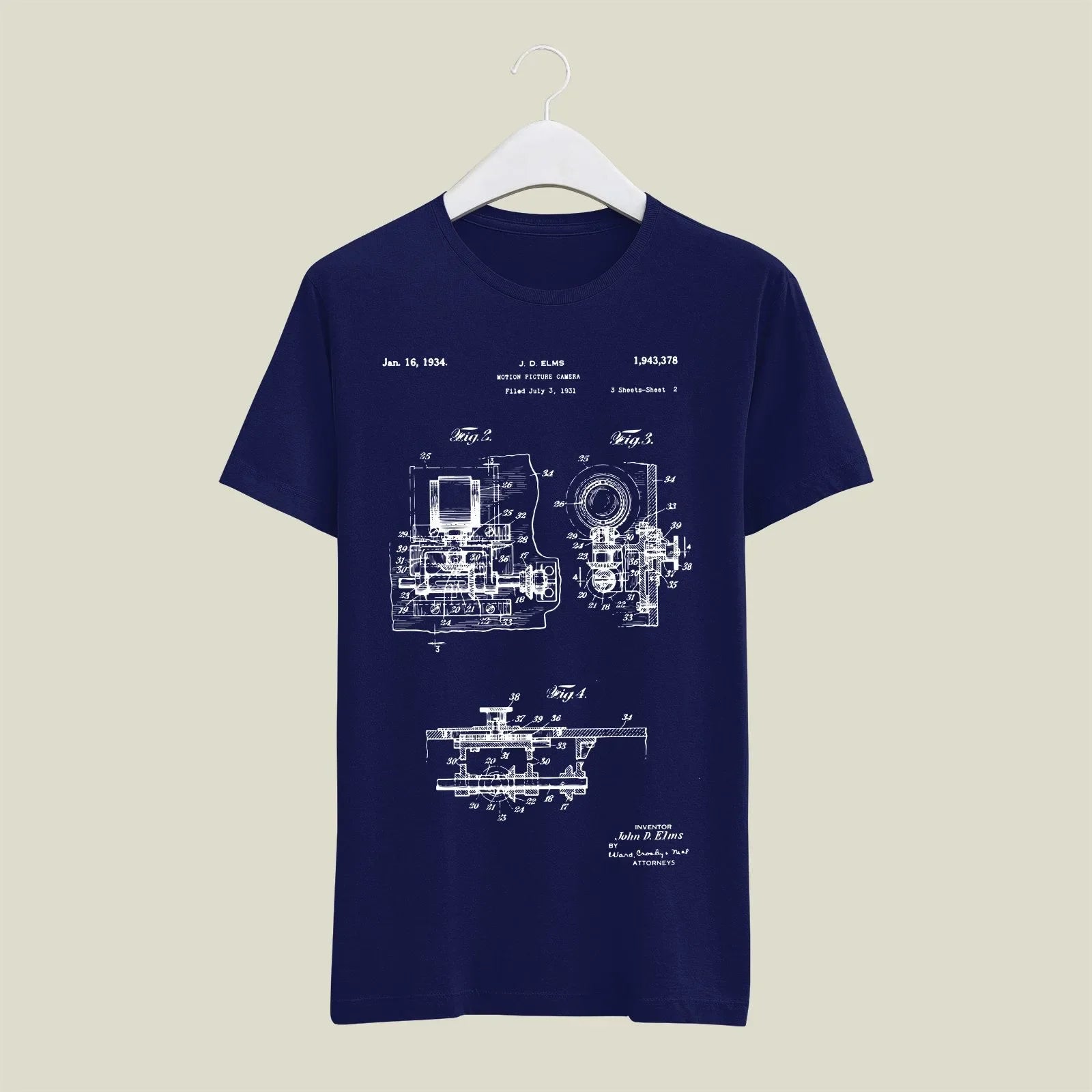 Camera Patent T-Shirt T-CMP10 Desichalchitra