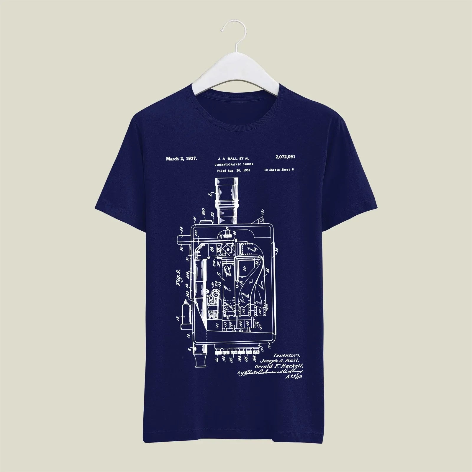 Camera Patent T-Shirt T-CMP57 Desichalchitra