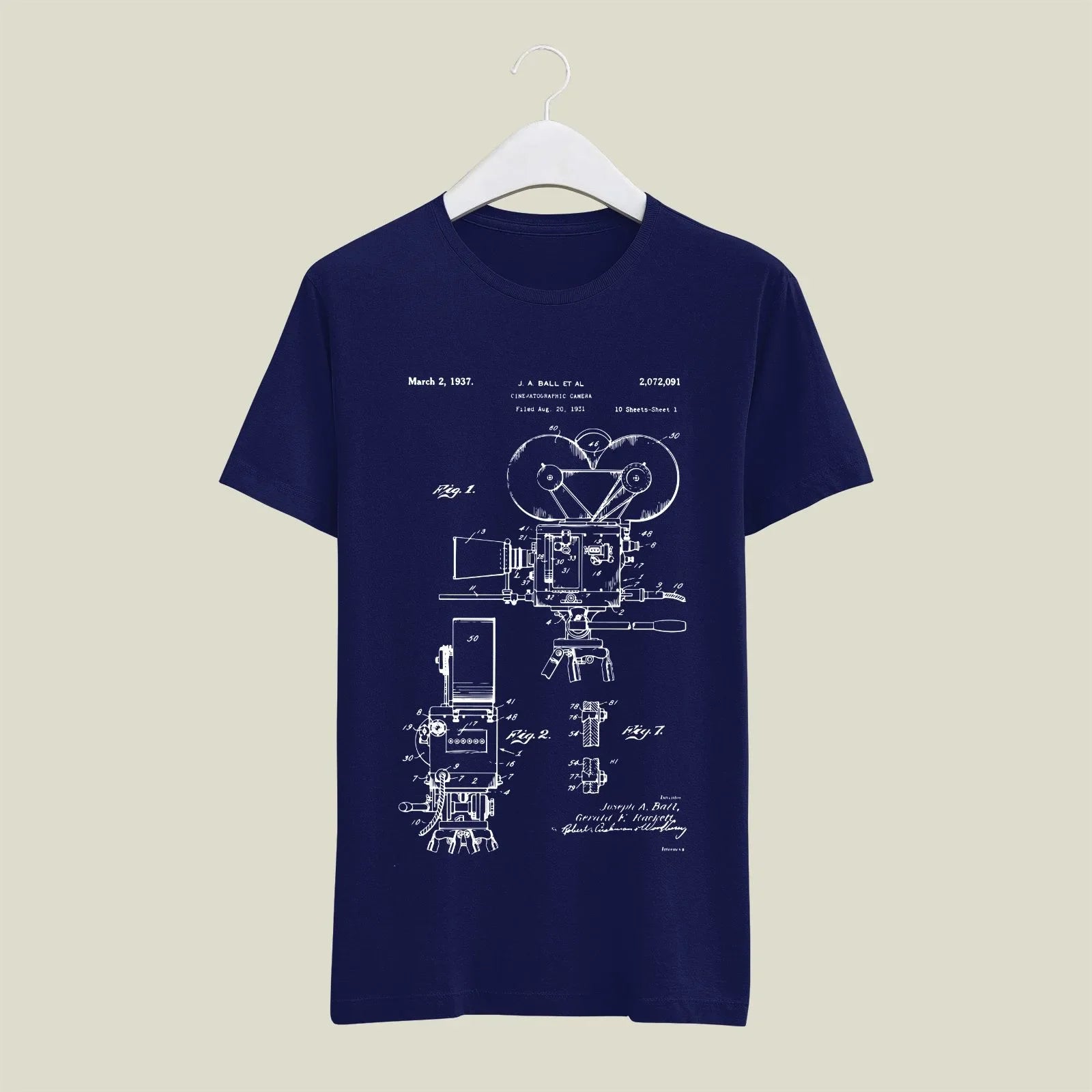 Camera Patent T-Shirt T-CMP74 Desichalchitra