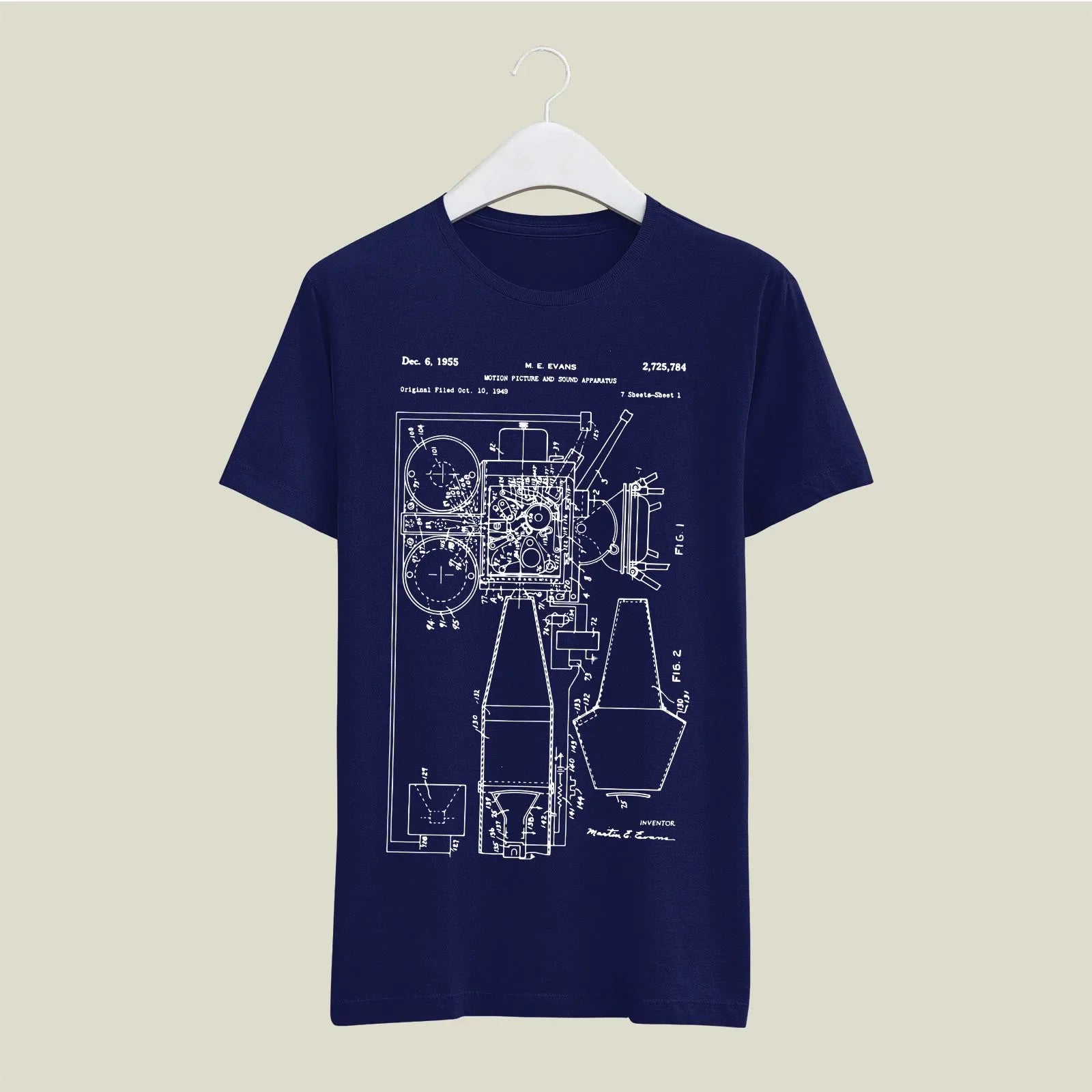Camera Patent T-Shirt T-CMP124 Desichalchitra
