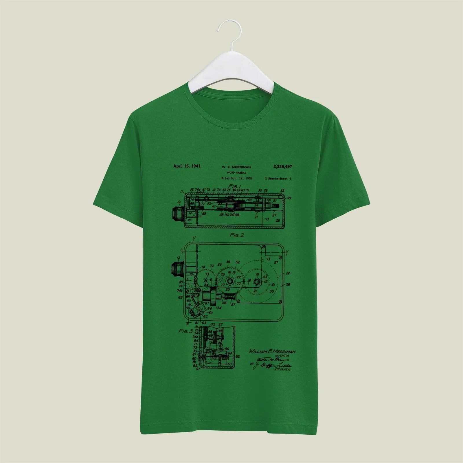 Camera Patent T-Shirt T-CMP35 Desichalchitra