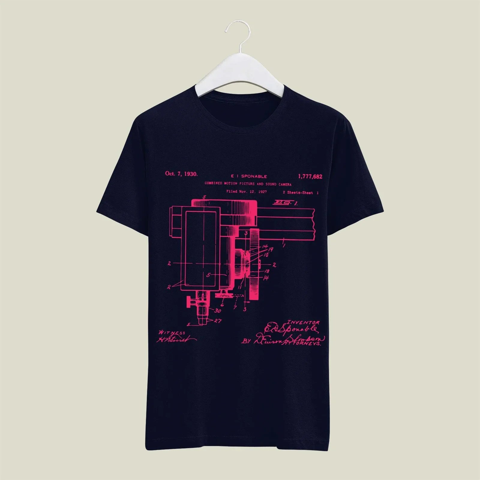 Camera Patent T-Shirt T-CMP69 Desichalchitra