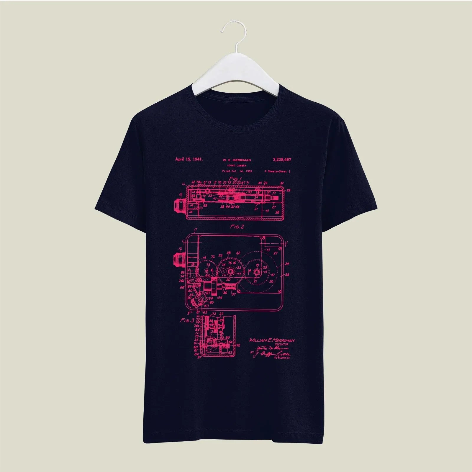 Camera Patent T-Shirt T-CMP126 Desichalchitra