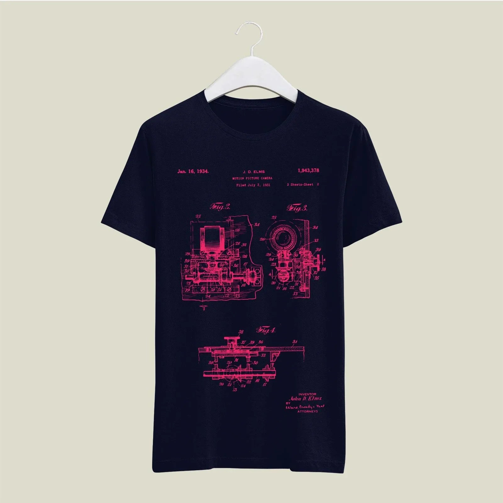 Camera Patent T-Shirt T-CMP132 Desichalchitra