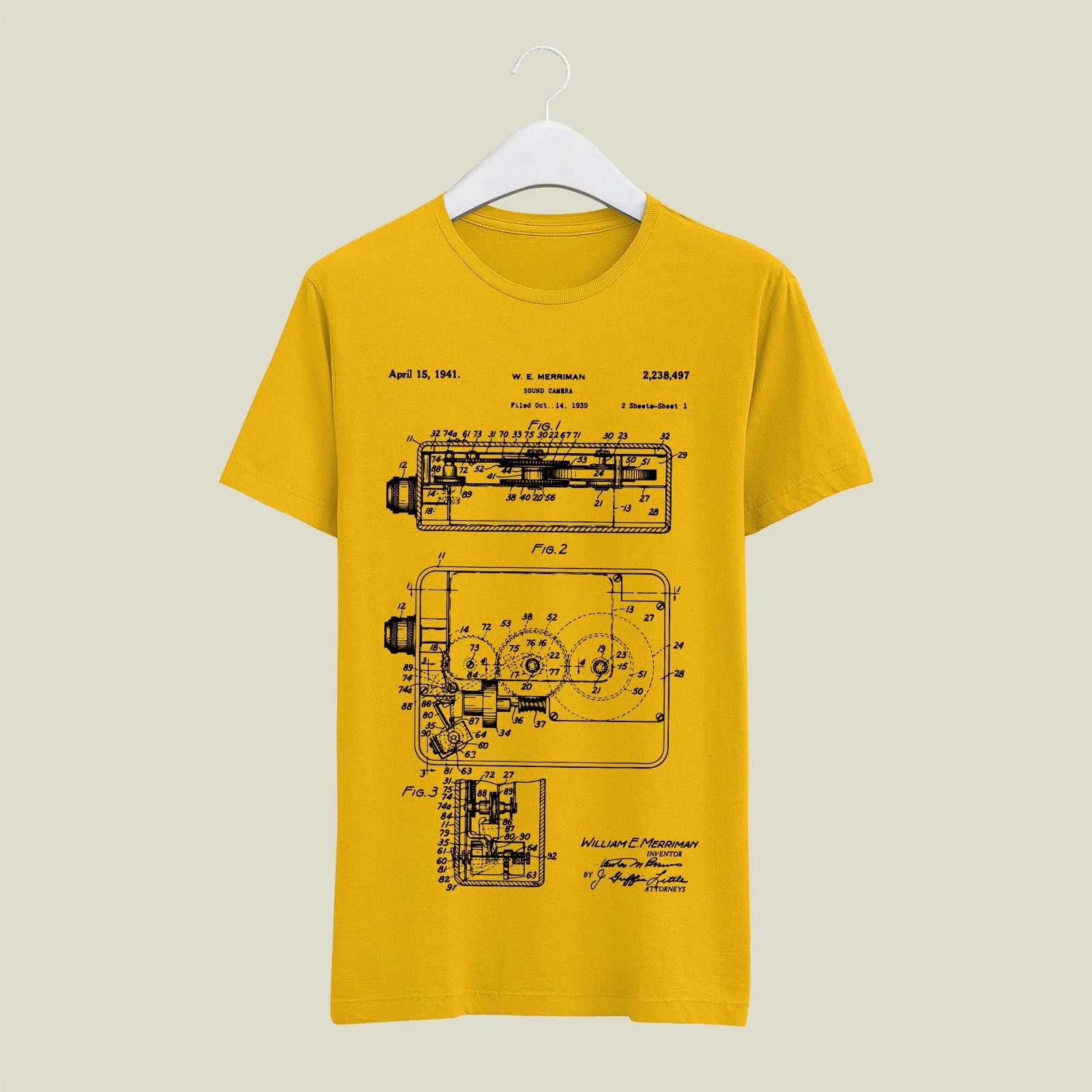 Camera Patent T-Shirt T-CMP35 Desichalchitra