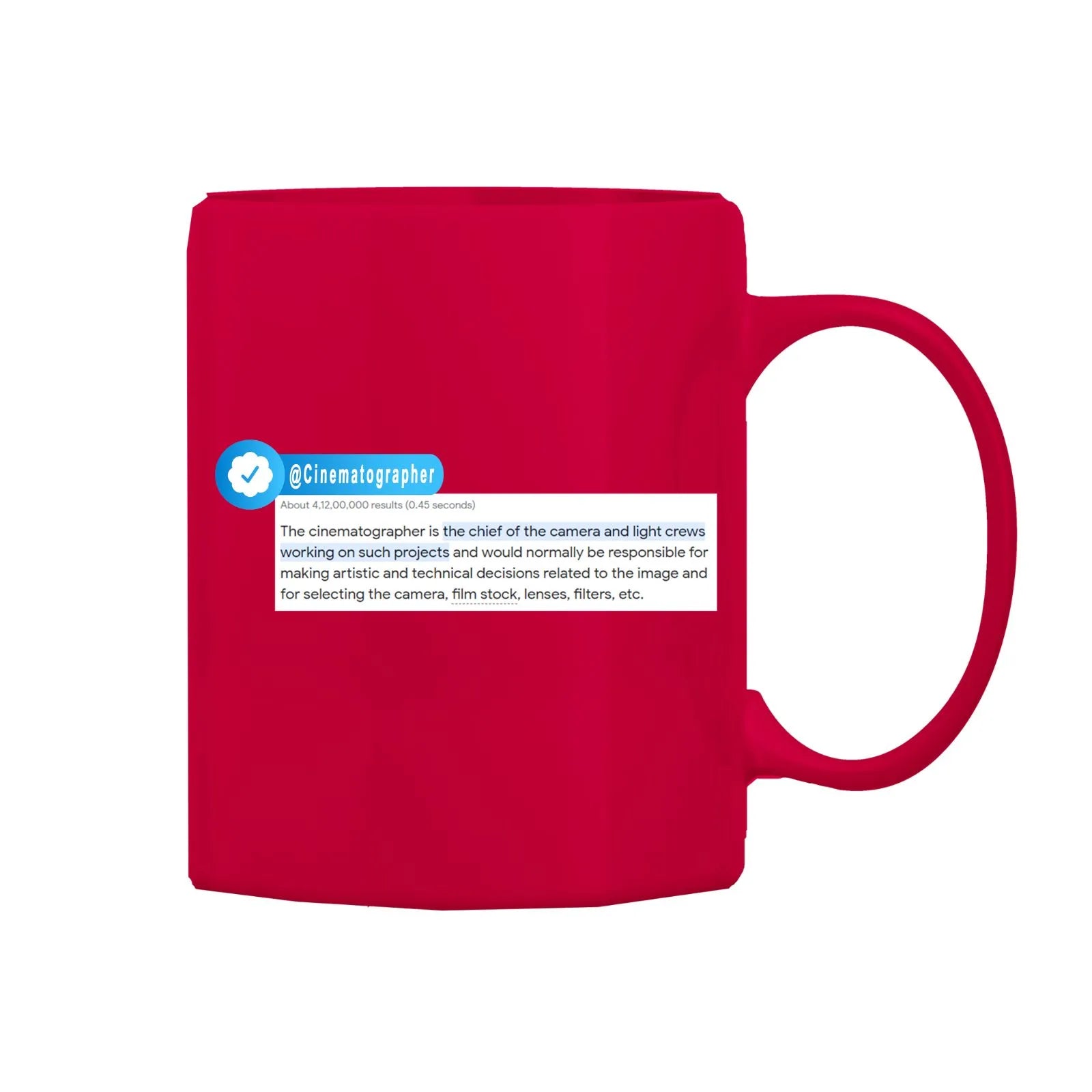 Cinematographer Mug M-CIN4 Desichalchitra