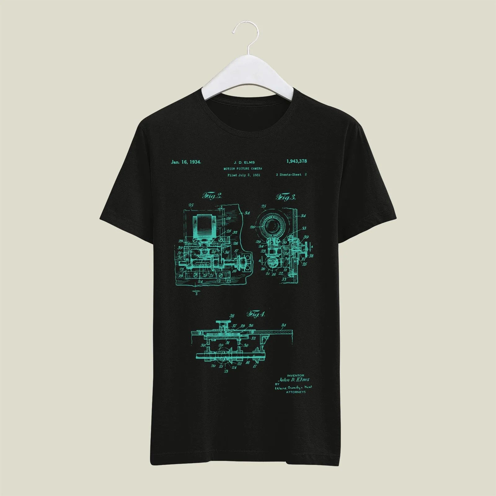 Camera Patent T-Shirt T-CMP185 Desichalchitra