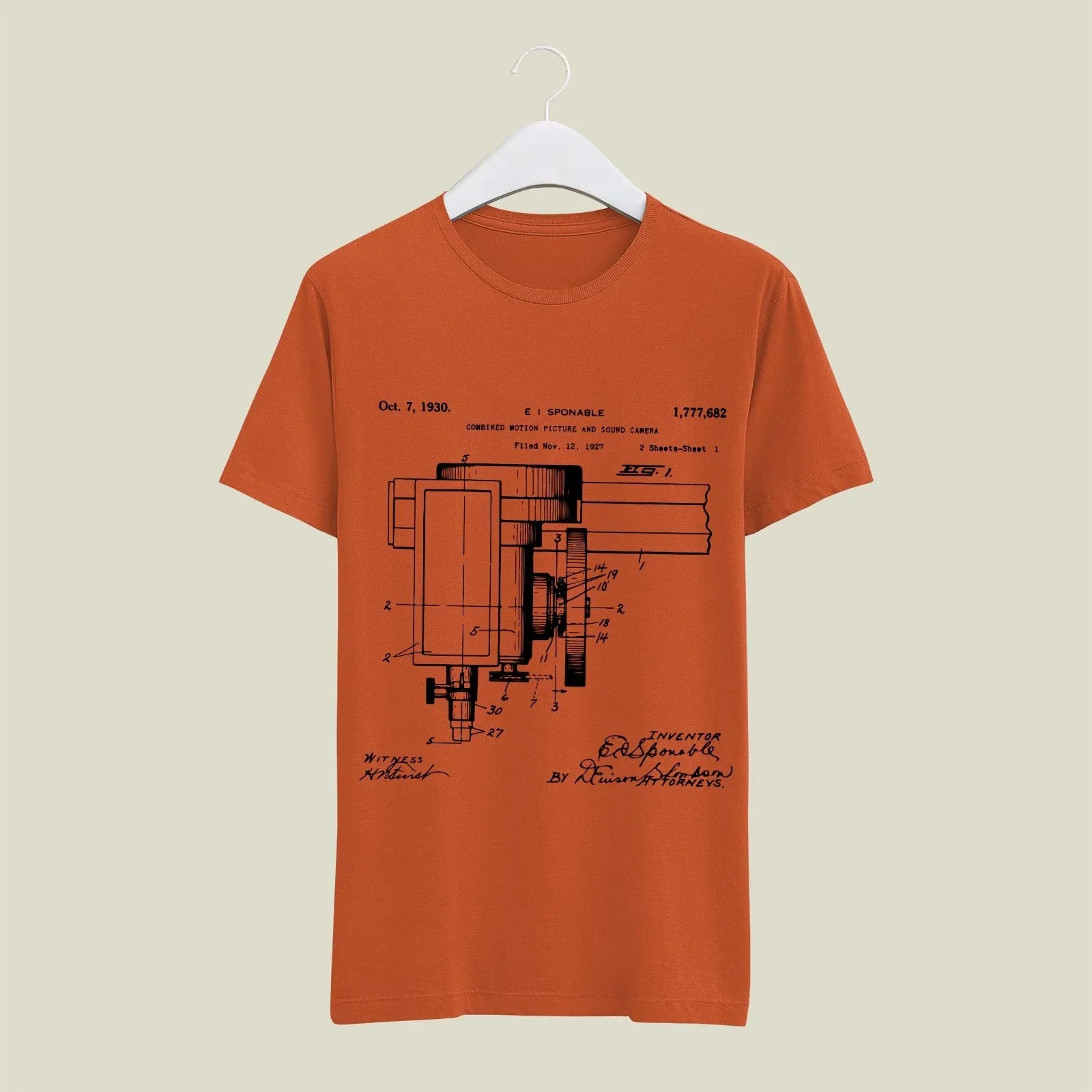Camera Patent T-Shirt T-CMP37 Desichalchitra