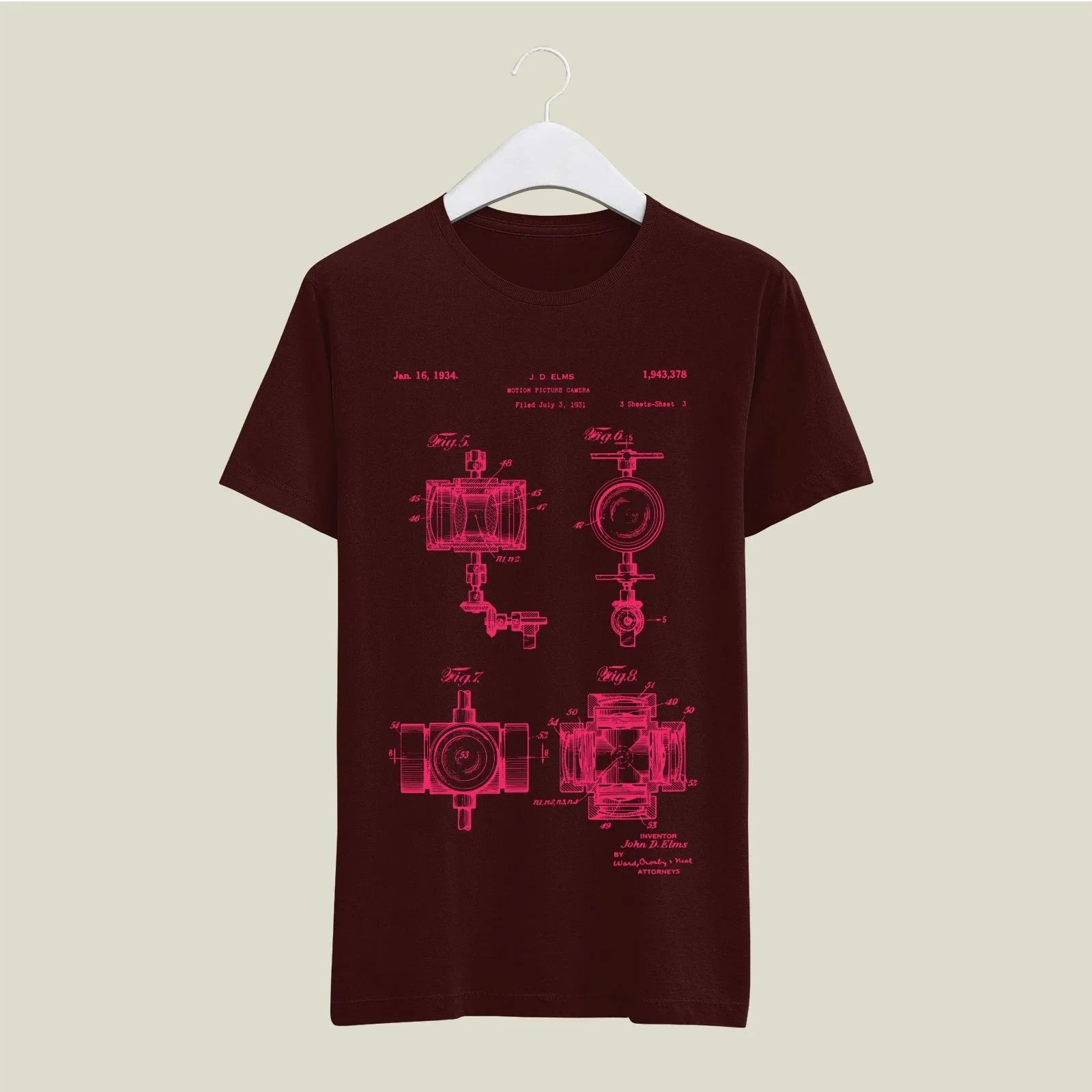 Camera Patent T-Shirt T-CMP150 Desichalchitra