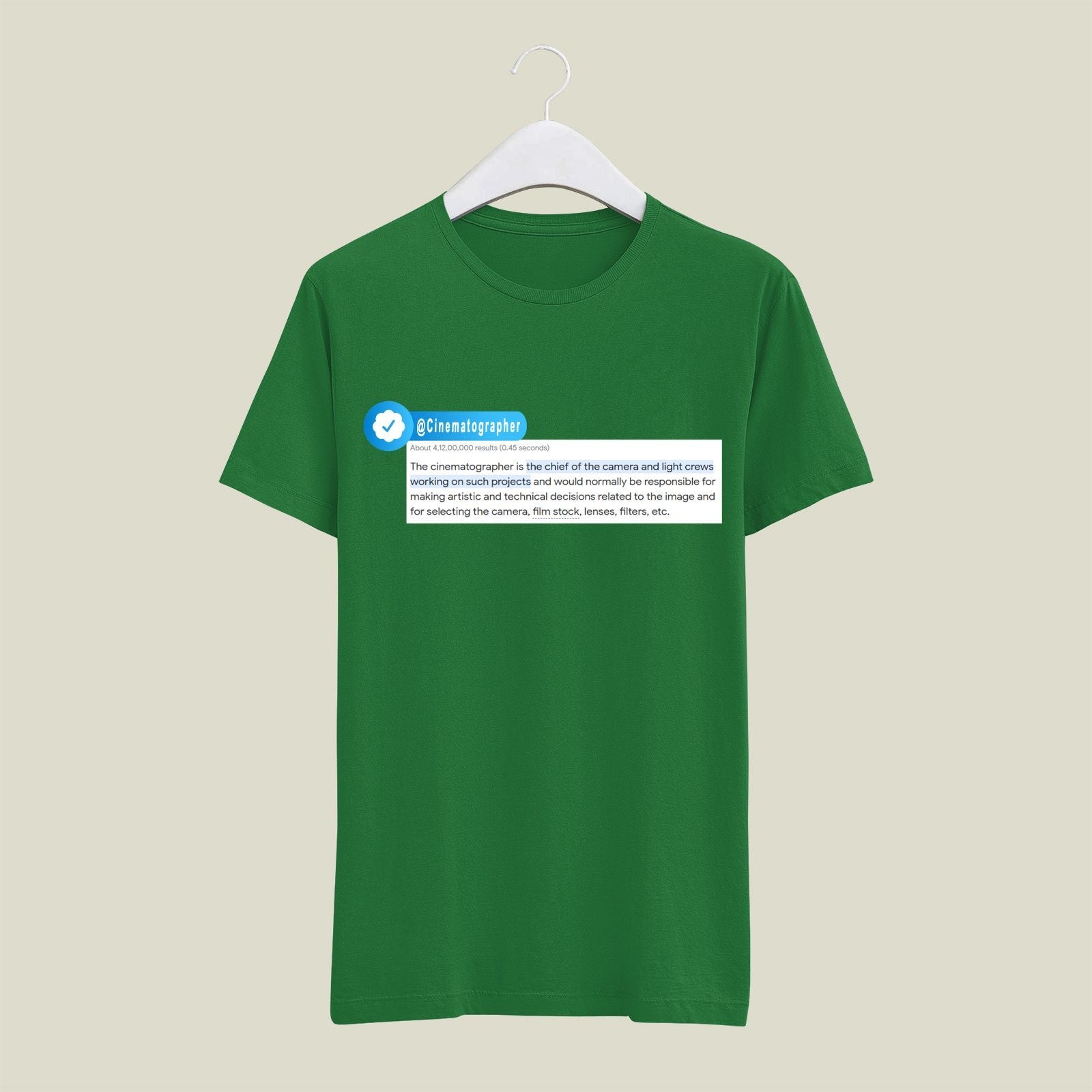 Cinematographer T-Shirt T-CIN4 Desichalchitra