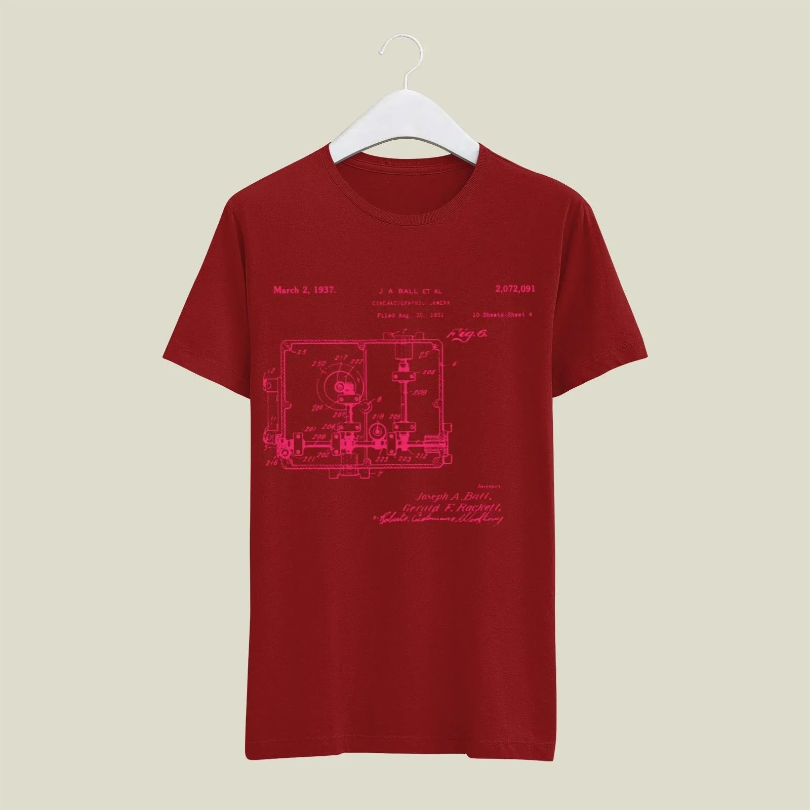 Camera Patent T-Shirt T-CMP212 Desichalchitra