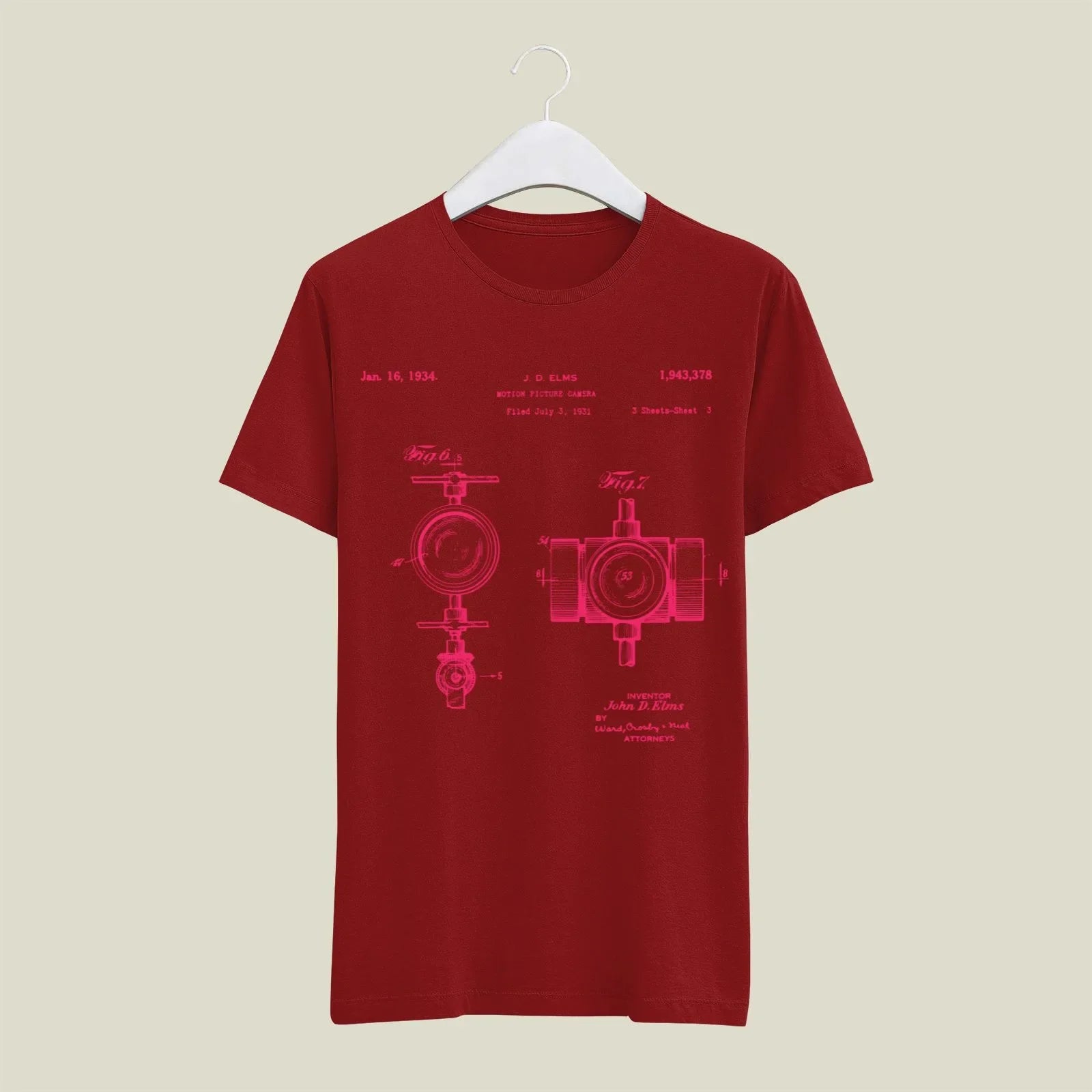 Camera Patent T-Shirt T-CMP201 Desichalchitra