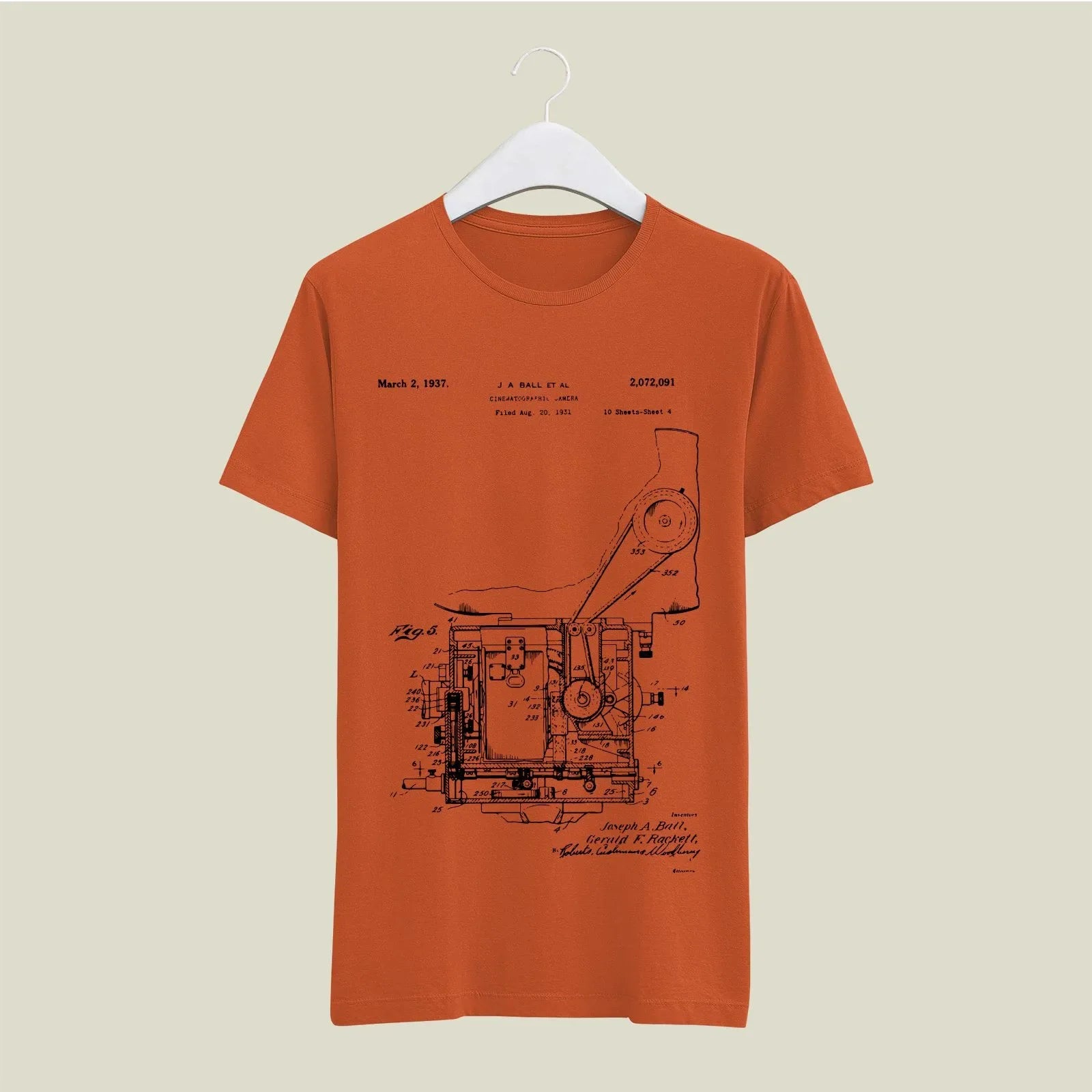 Camera Patent T-Shirt T-CMP108 Desichalchitra