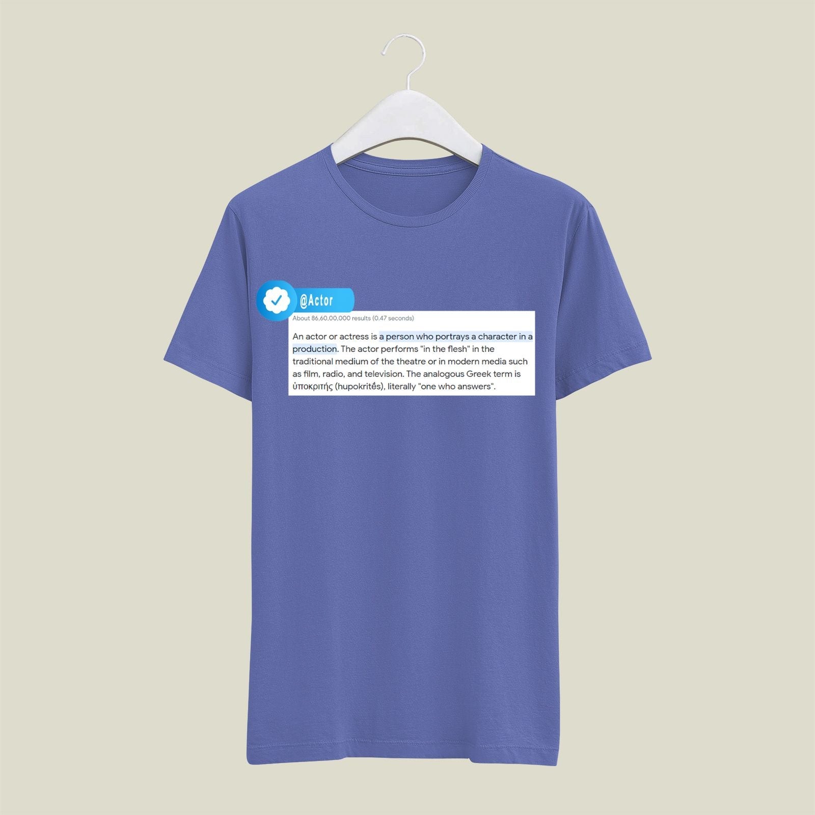 Actor T-Shirt T-AC4 Desichalchitra