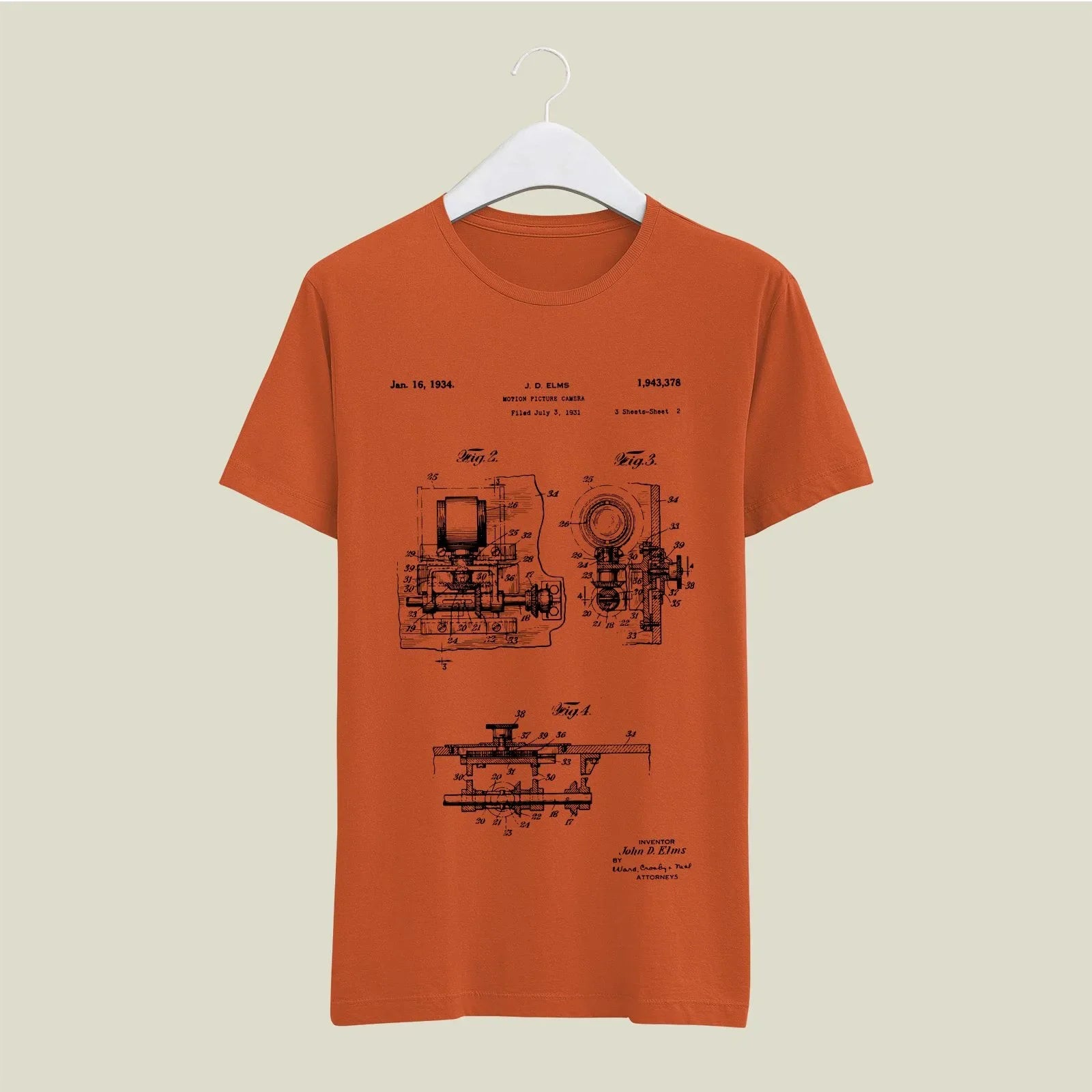 Camera Patent T-Shirt T-CMP115 Desichalchitra