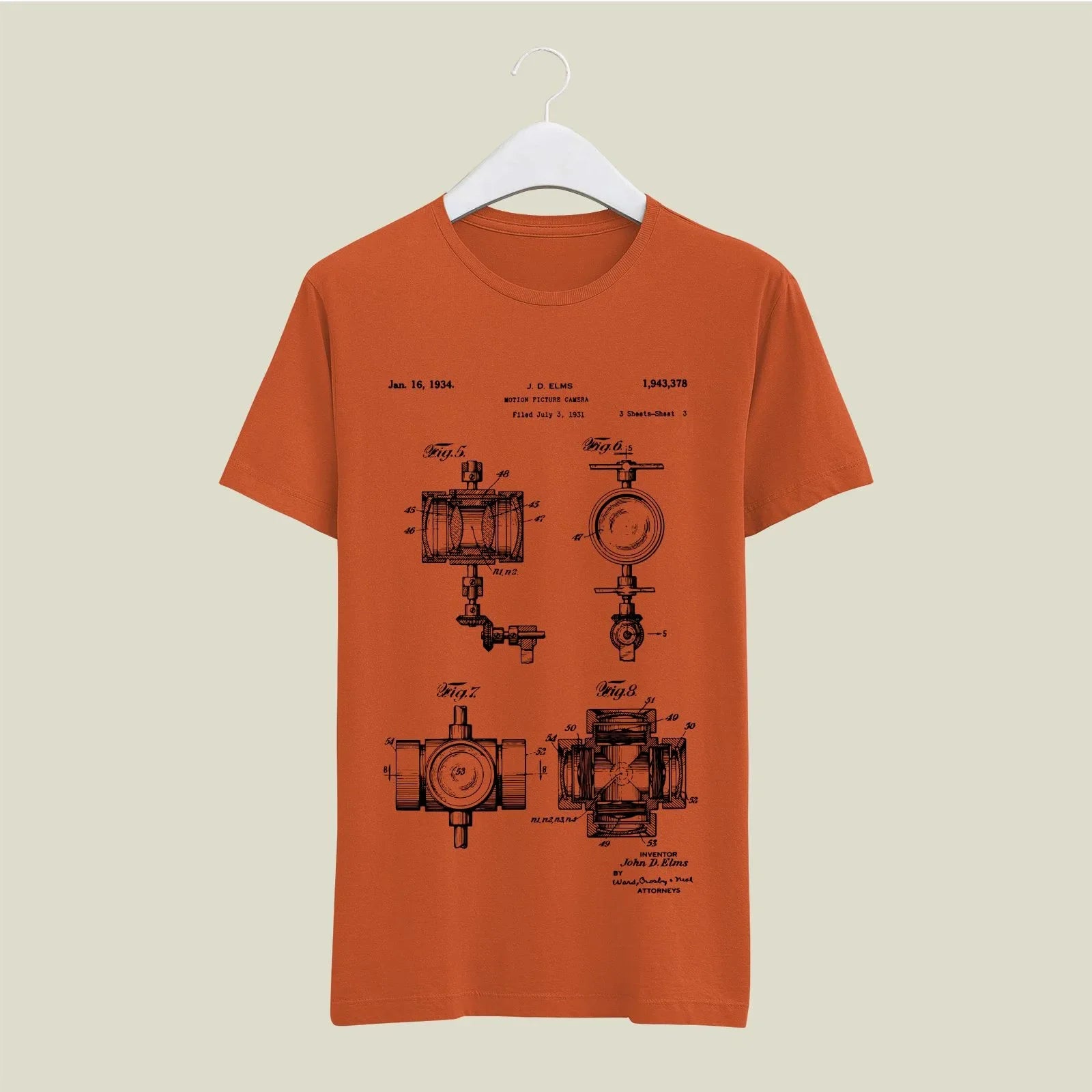 Camera Patent T-Shirt T-CMP123 Desichalchitra