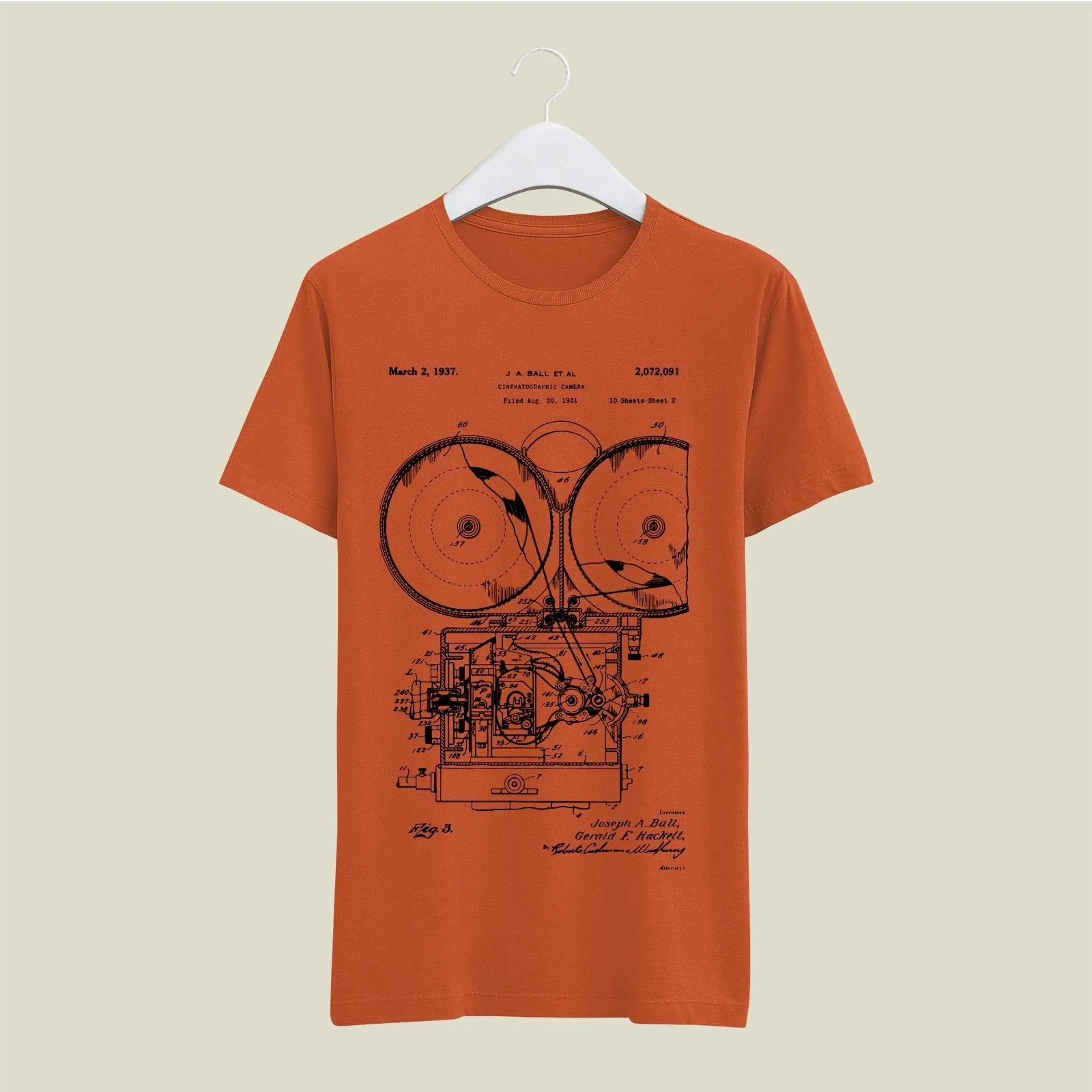 Camera Patent T-Shirt T-CMP125 Desichalchitra