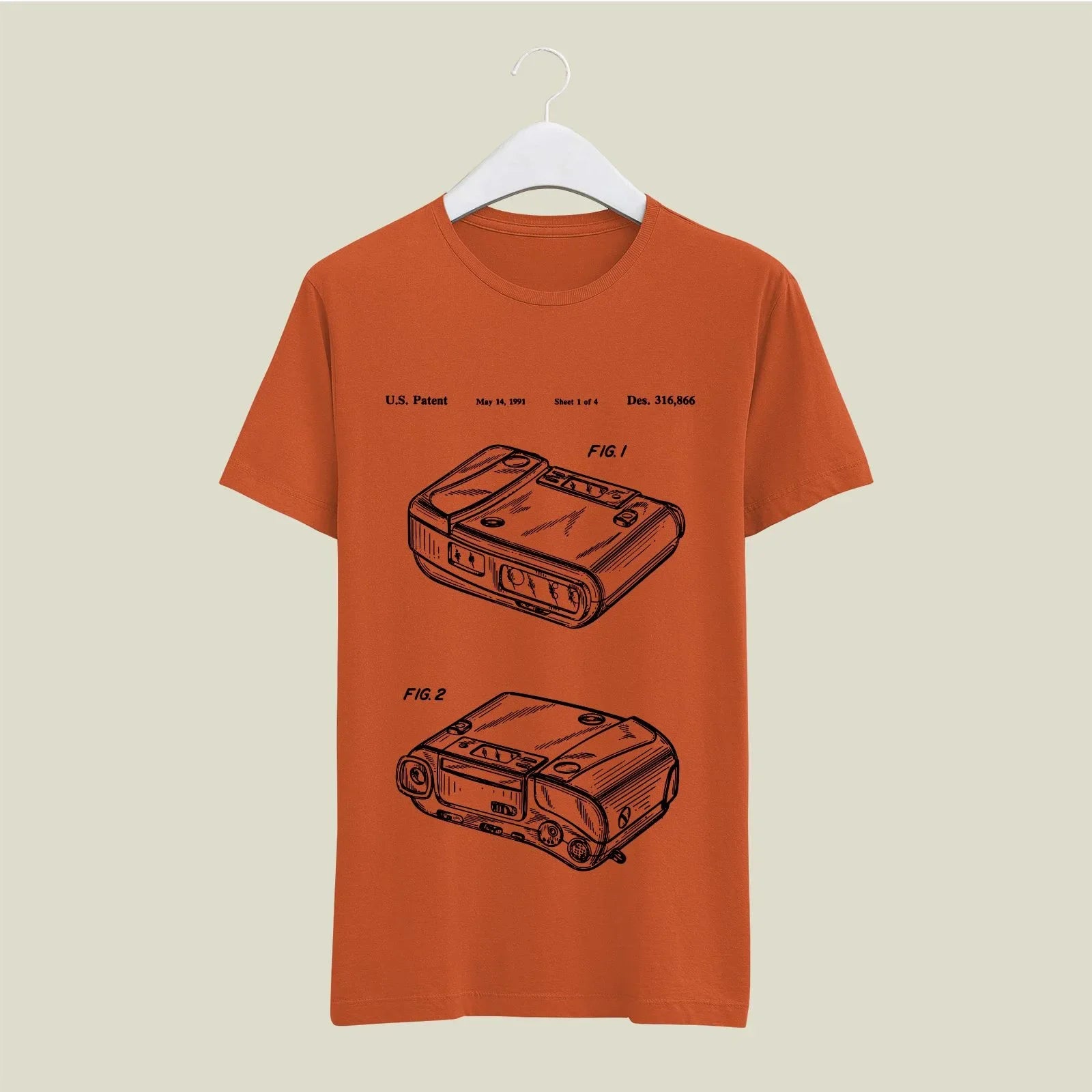 Camera Patent T-Shirt T-CMP140 Desichalchitra