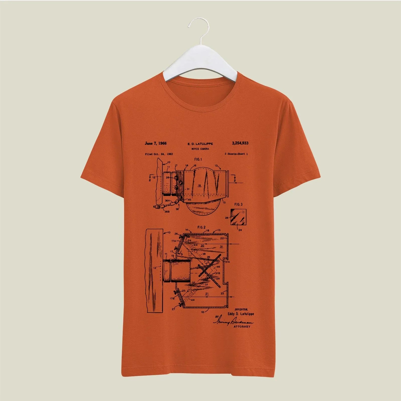Camera Patent T-Shirt T-CMP136 Desichalchitra