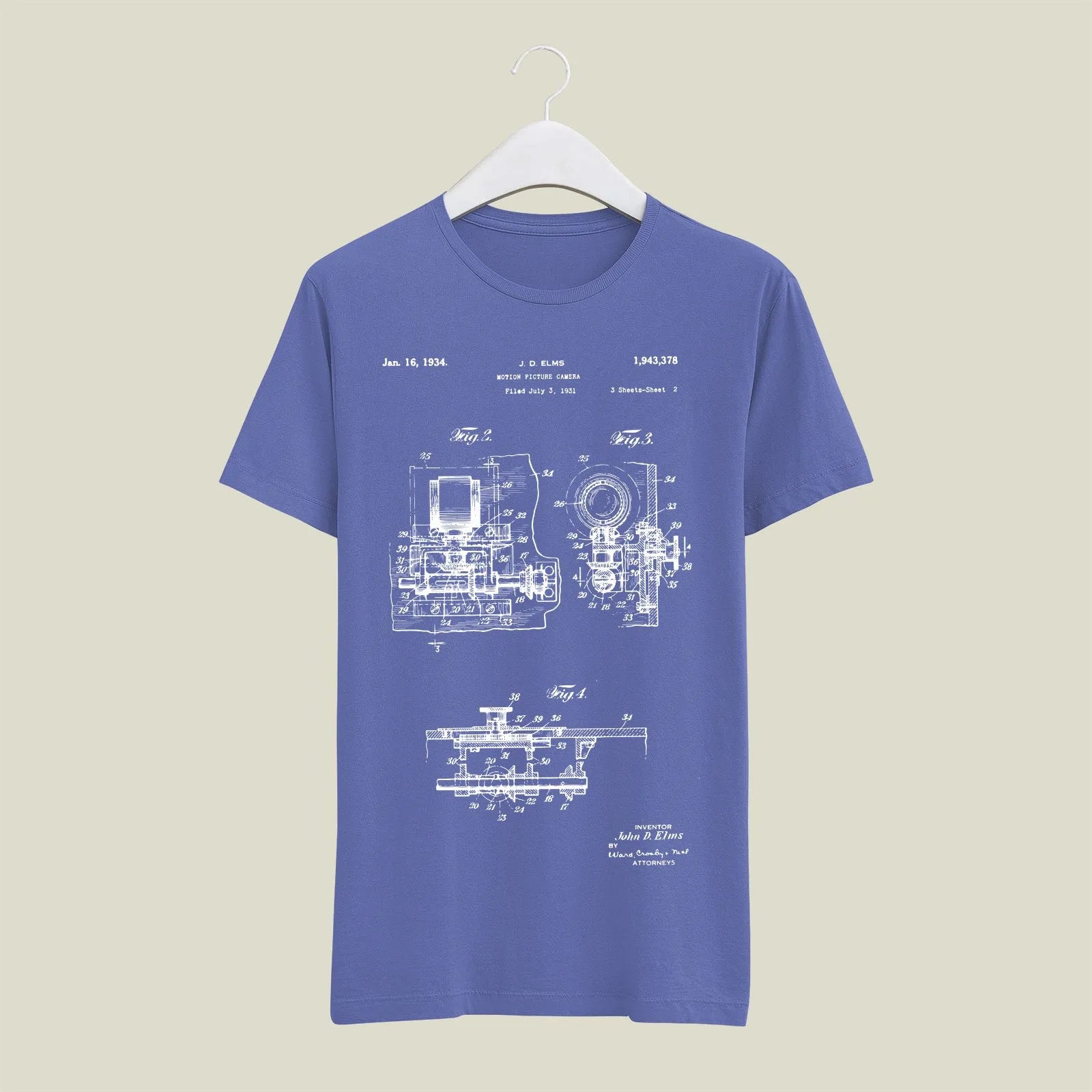 Camera Patent T-Shirt T-CMP10 Desichalchitra