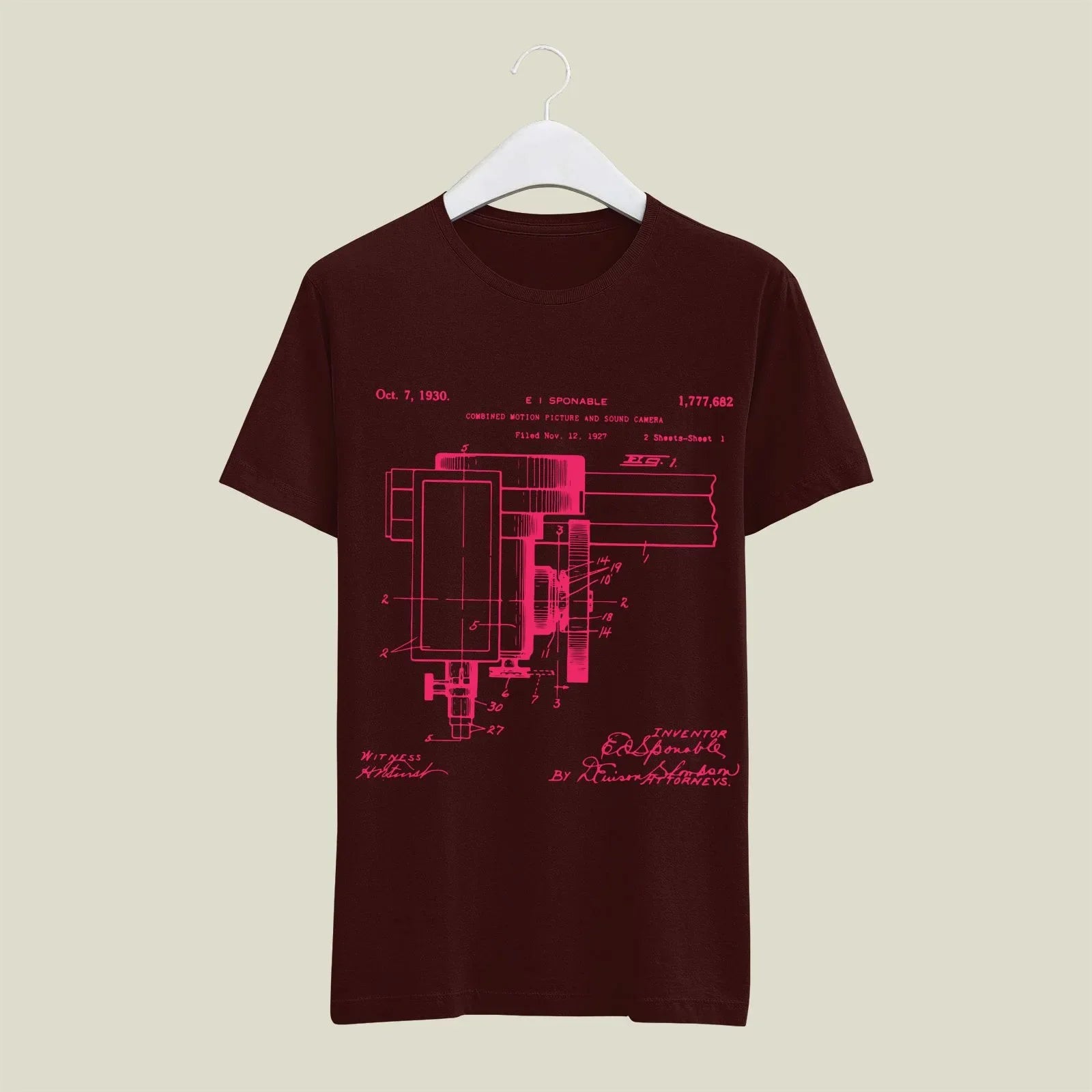 Camera Patent T-Shirt T-CMP69 Desichalchitra