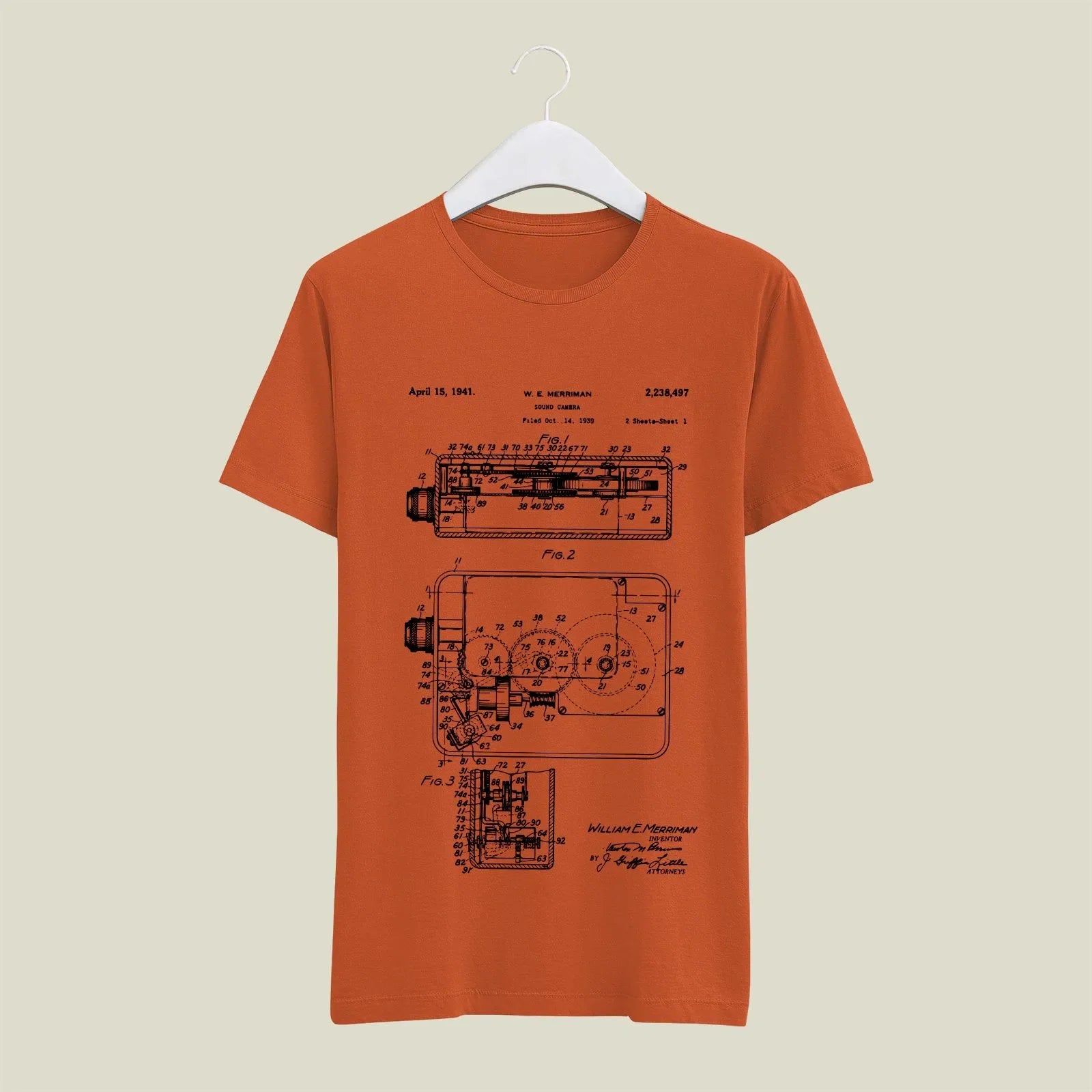 Camera Patent T-Shirt T-CMP35 Desichalchitra