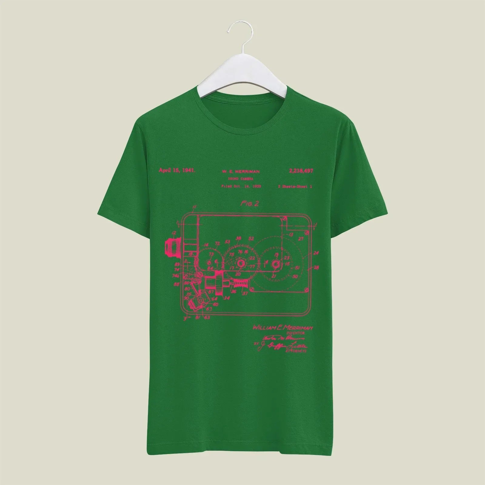 Camera Patent T-Shirt T-CMP153 Desichalchitra