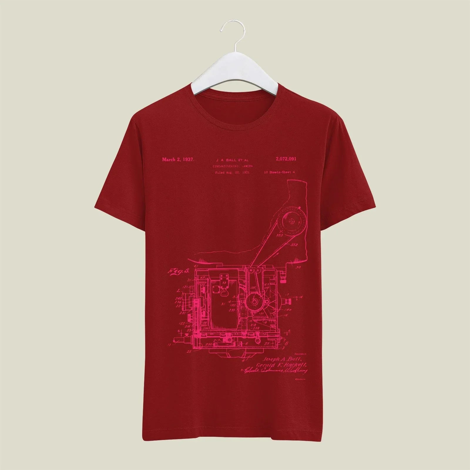 Camera Patent T-Shirt T-CMP193 Desichalchitra