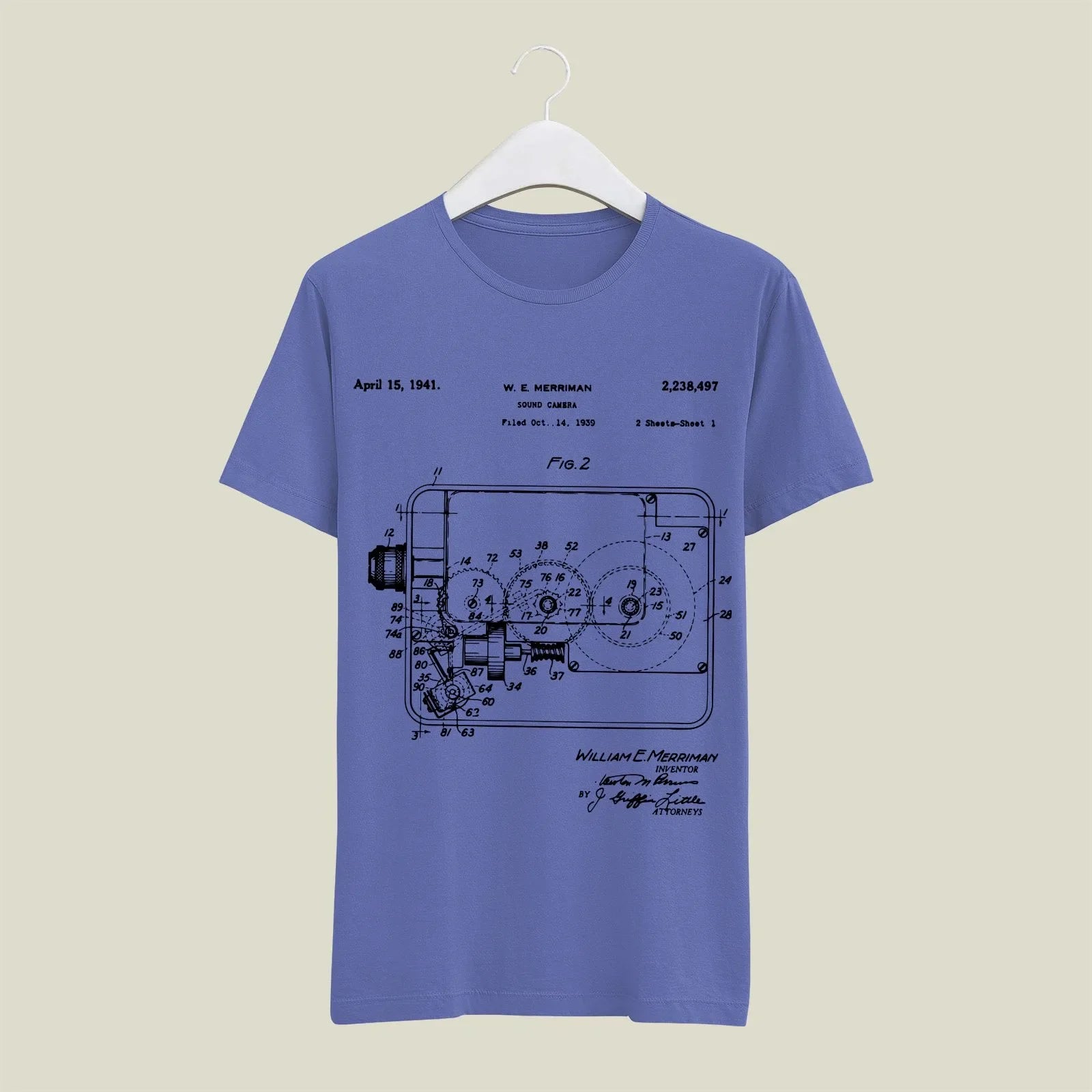 Camera Patent T-Shirt T-CMP92 Desichalchitra