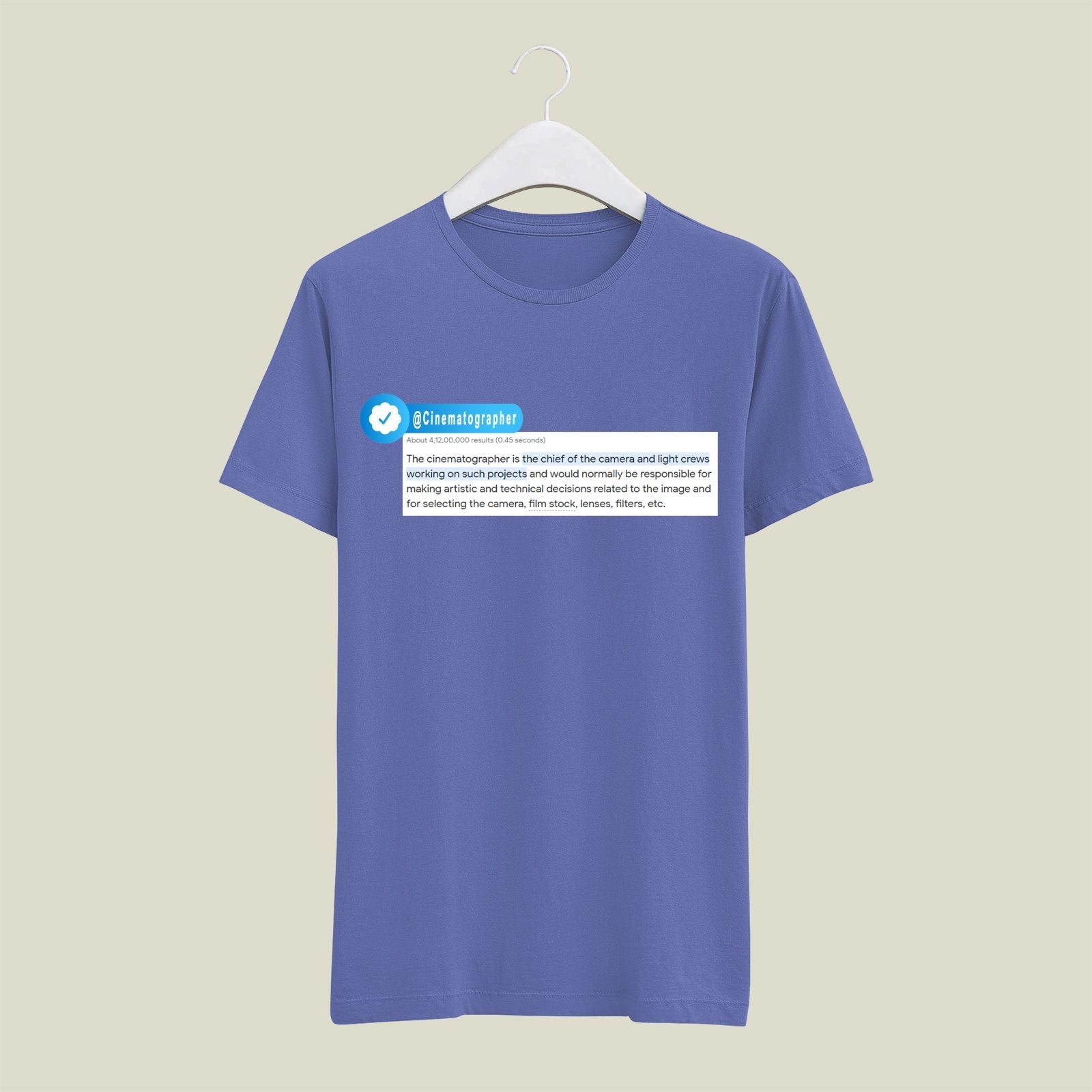 Cinematographer T-Shirt T-CIN4 Desichalchitra