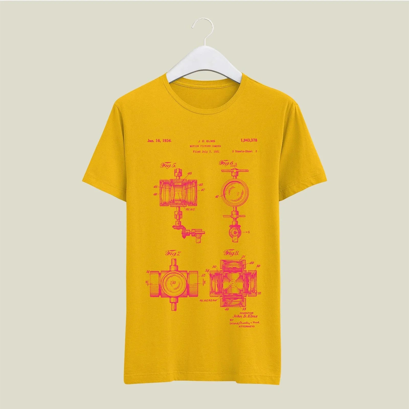 Camera Patent T-Shirt T-CMP150 Desichalchitra