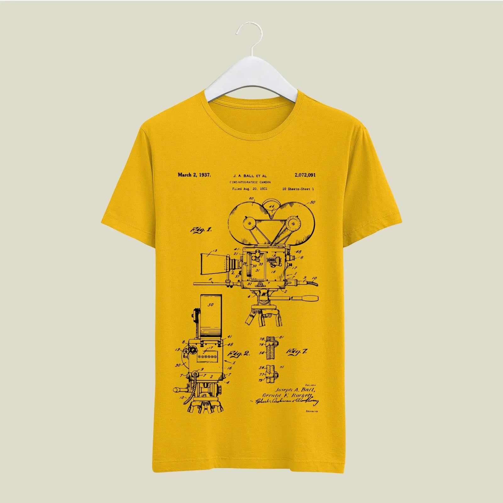 Camera Patent T-Shirt T-CMP103 Desichalchitra
