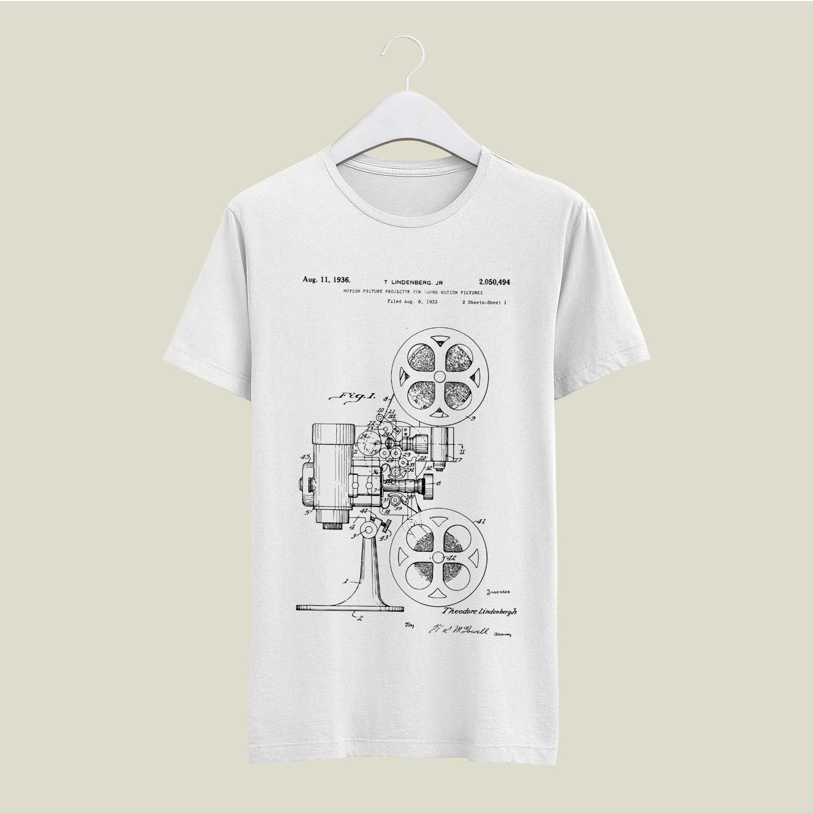 Camera Patent T-Shirt T-CMP107 Desichalchitra