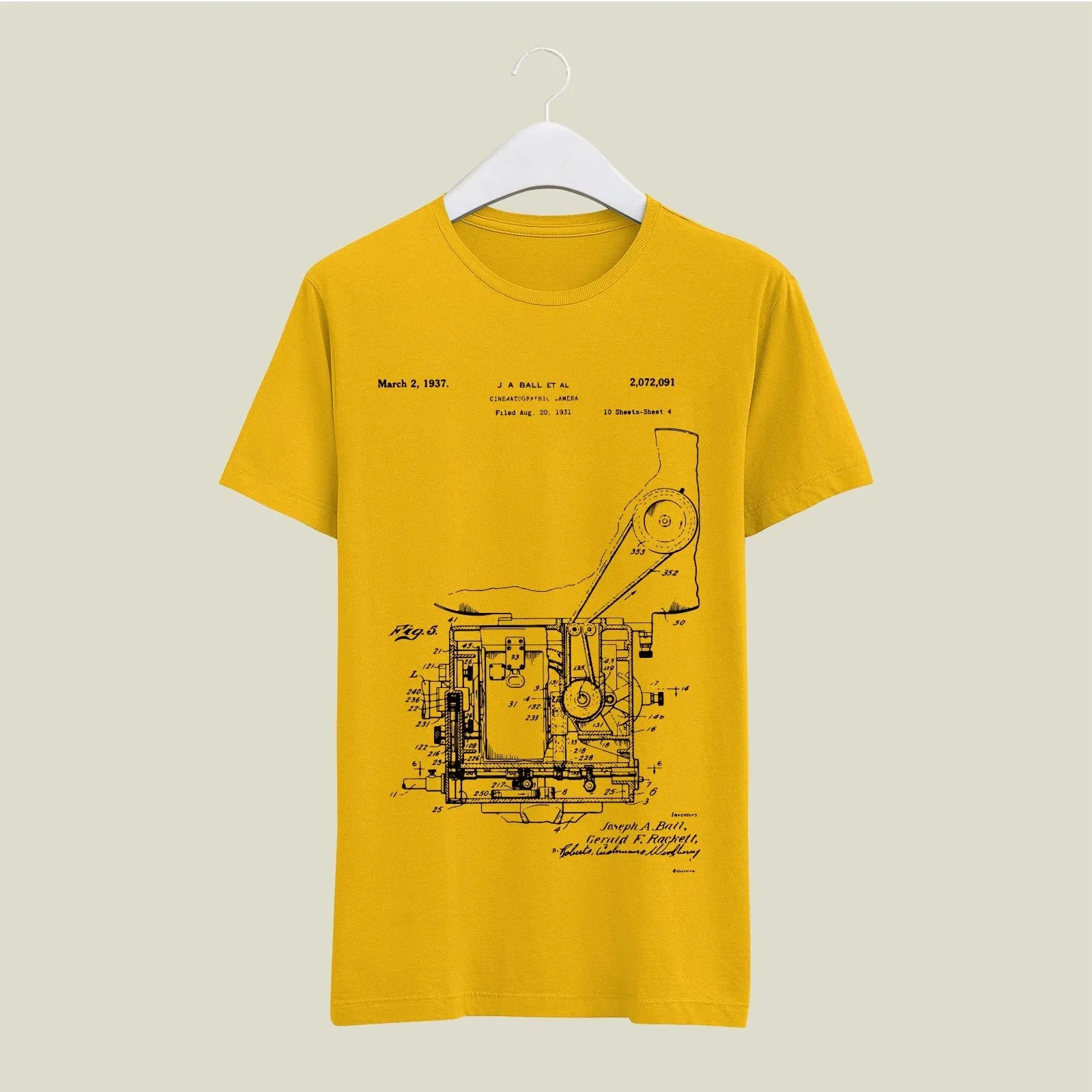 Camera Patent T-Shirt T-CMP108 Desichalchitra