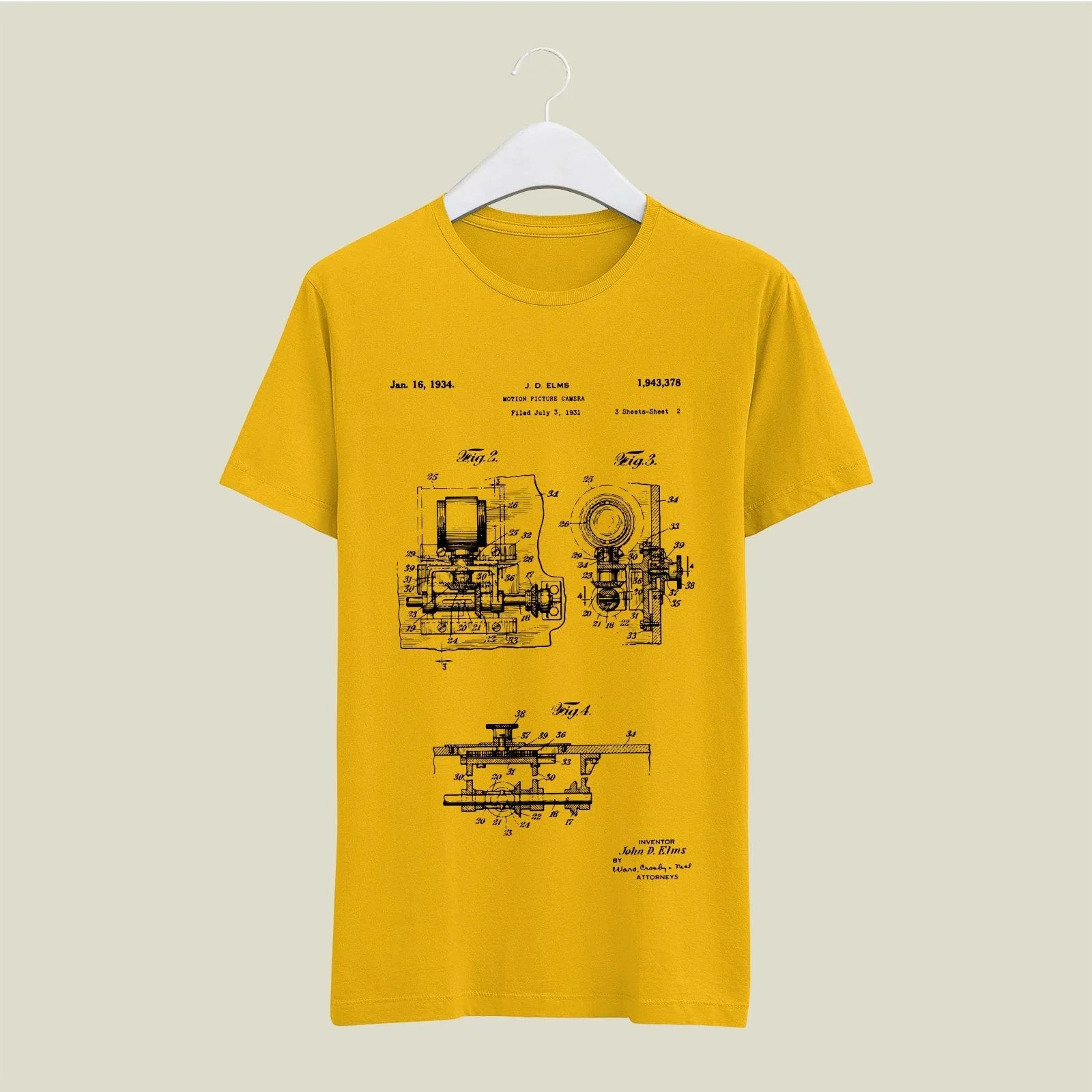 Camera Patent T-Shirt T-CMP115 Desichalchitra