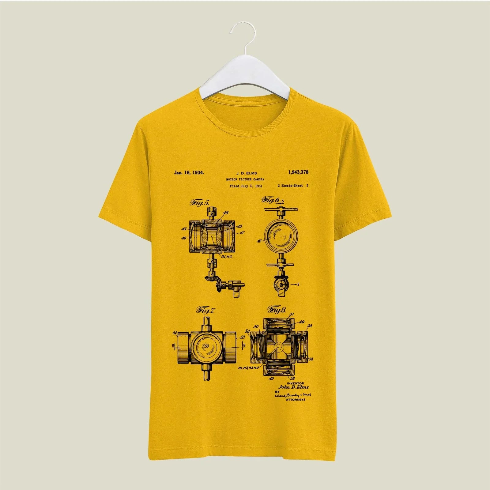 Camera Patent T-Shirt T-CMP123 Desichalchitra