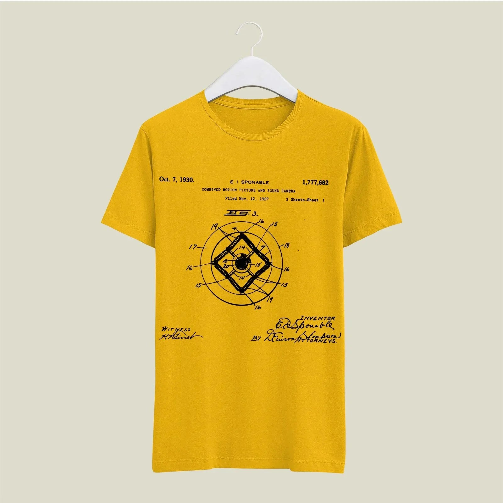 Camera Patent T-Shirt T-CMP134 Desichalchitra