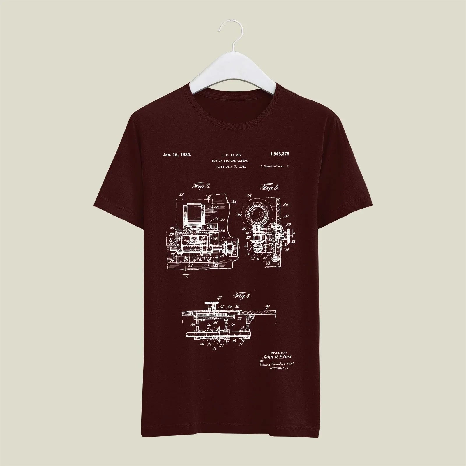 Camera Patent T-Shirt T-CMP10 Desichalchitra