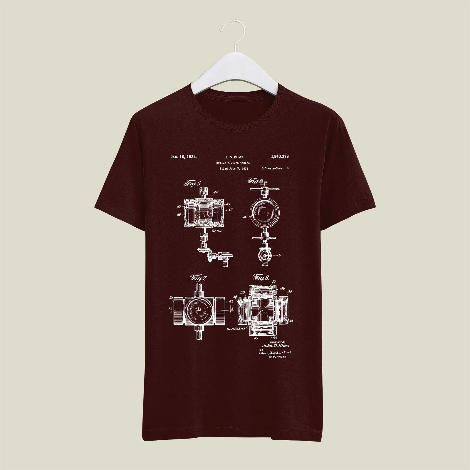 Camera Patent T-Shirt T-CMP15 Desichalchitra